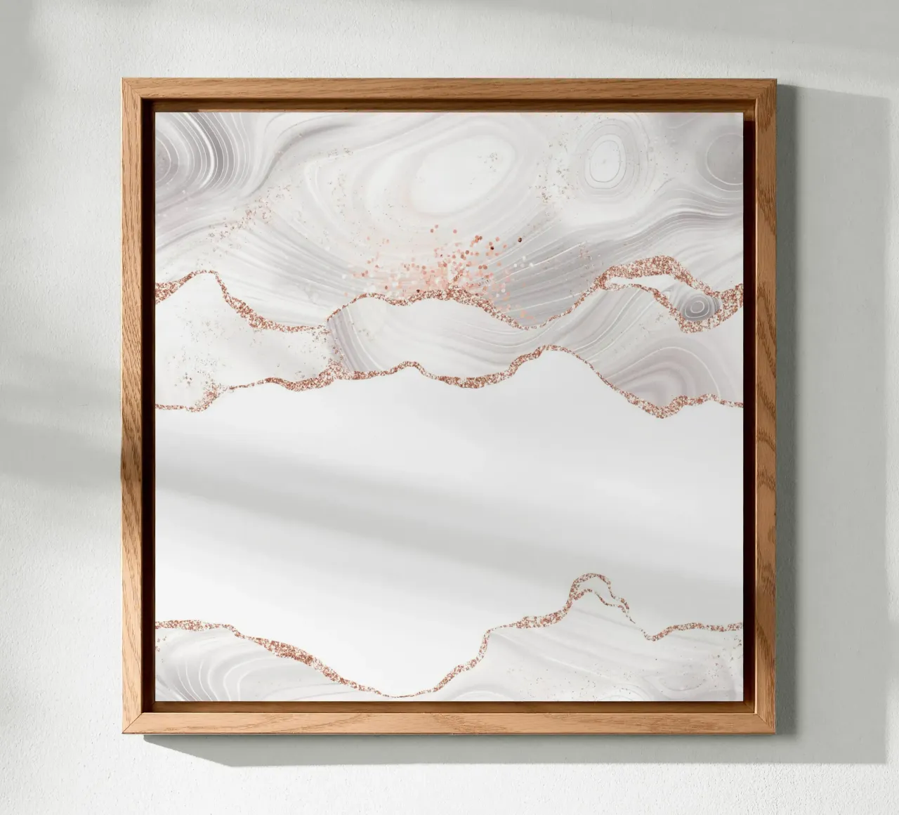 Agata glitterata bianca e oro rosa Texture 05 alluminio dibond da Gemstone Textures