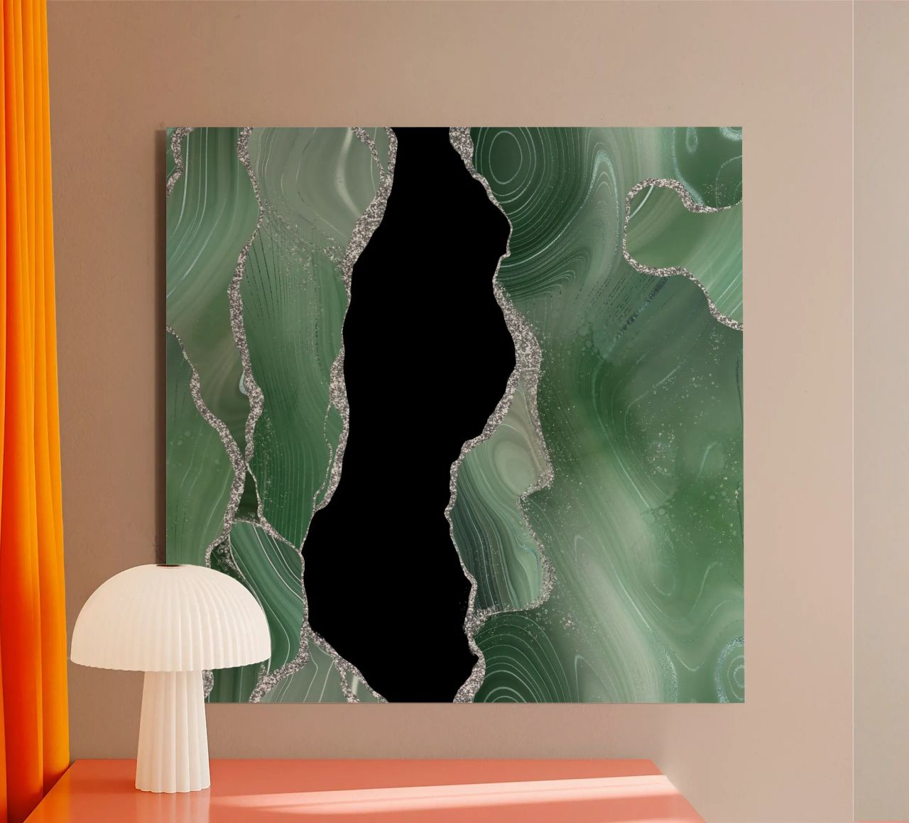 Agata salvia e argento Texture 01 alluminio dibond da Gemstone Textures