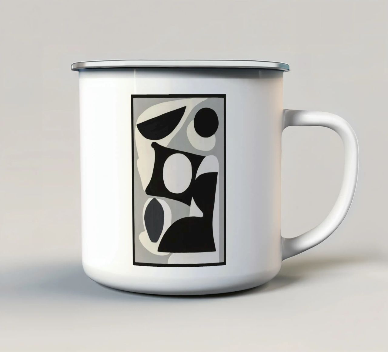 Astrazione monocromatica tazza in smalto da Lunar Templar