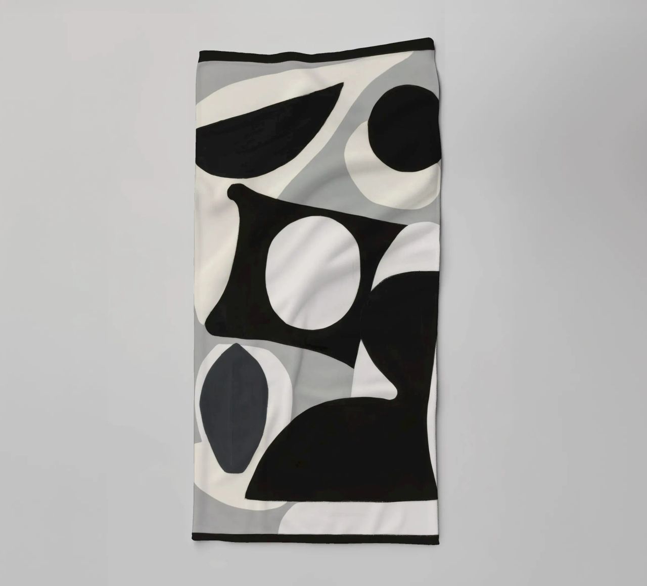 Monochrome Abstraction towel by Lunar Templar