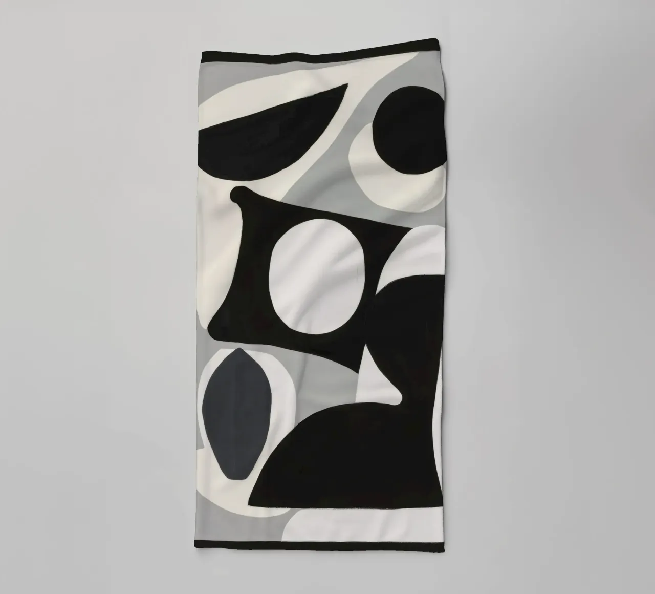 Monochrome Abstraction towel by Lunar Templar