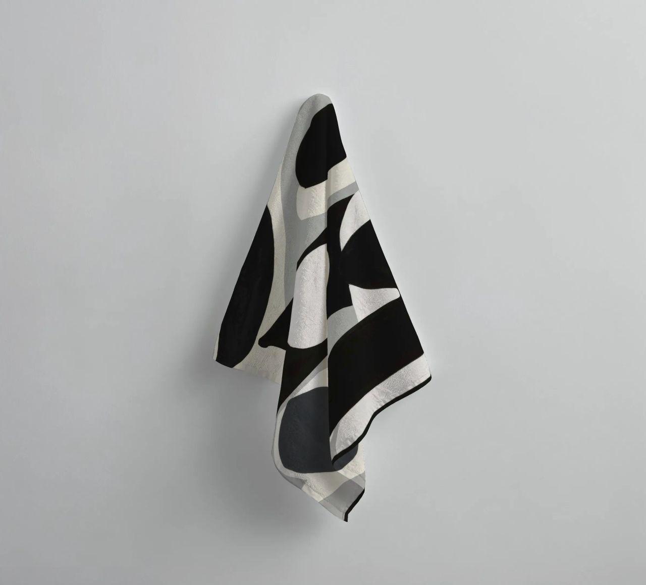 Monochrome Abstraction towel by Lunar Templar