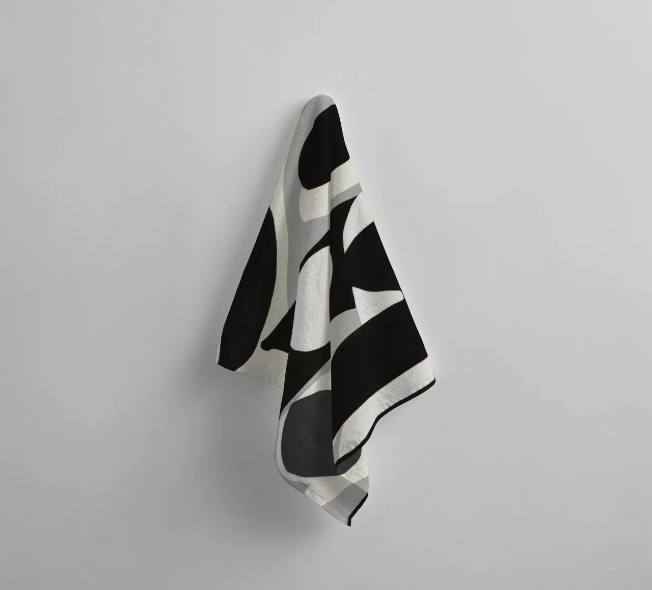Monochrome Abstraction towel by Lunar Templar