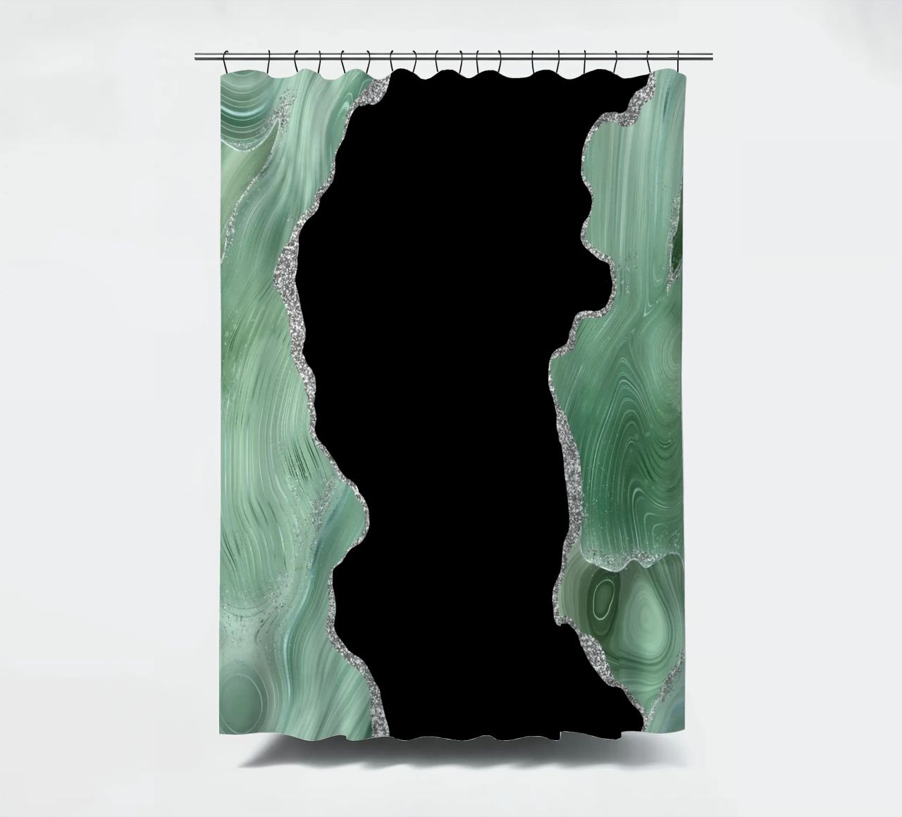 Agata salvia e argento Texture 02 tenda da doccia da Gemstone Textures