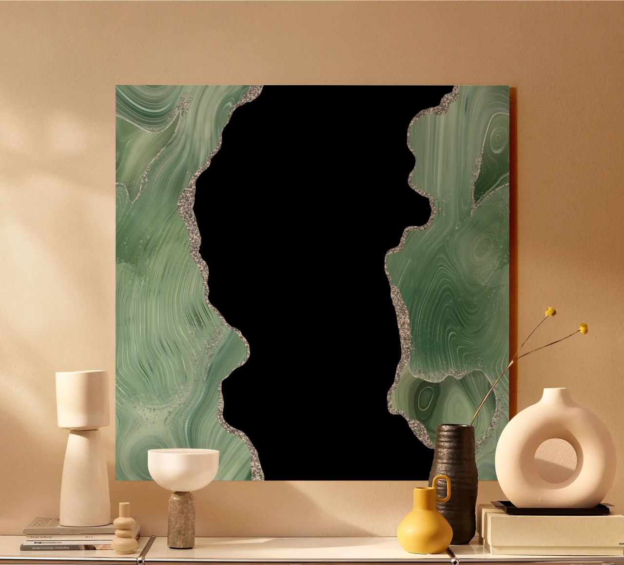 Agata salvia e argento Texture 02 plexiglass da Gemstone Textures