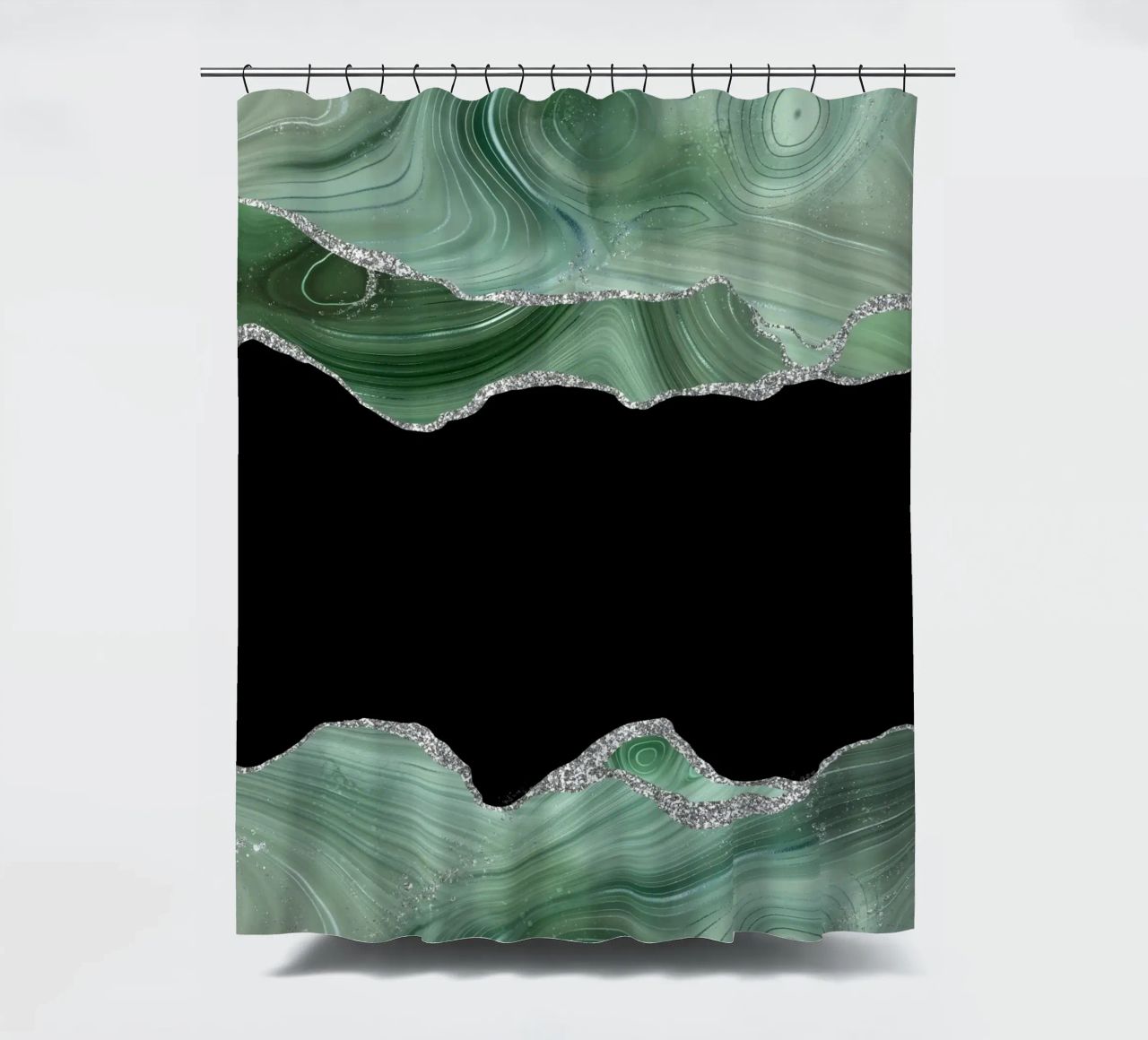 Texture salvia e agata d'argento 03 tenda da doccia da Gemstone Textures