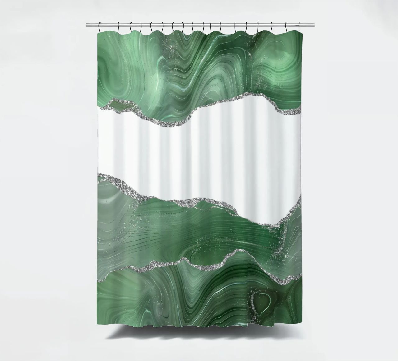 Agata salvia e argento Texture 05 tenda da doccia da Gemstone Textures