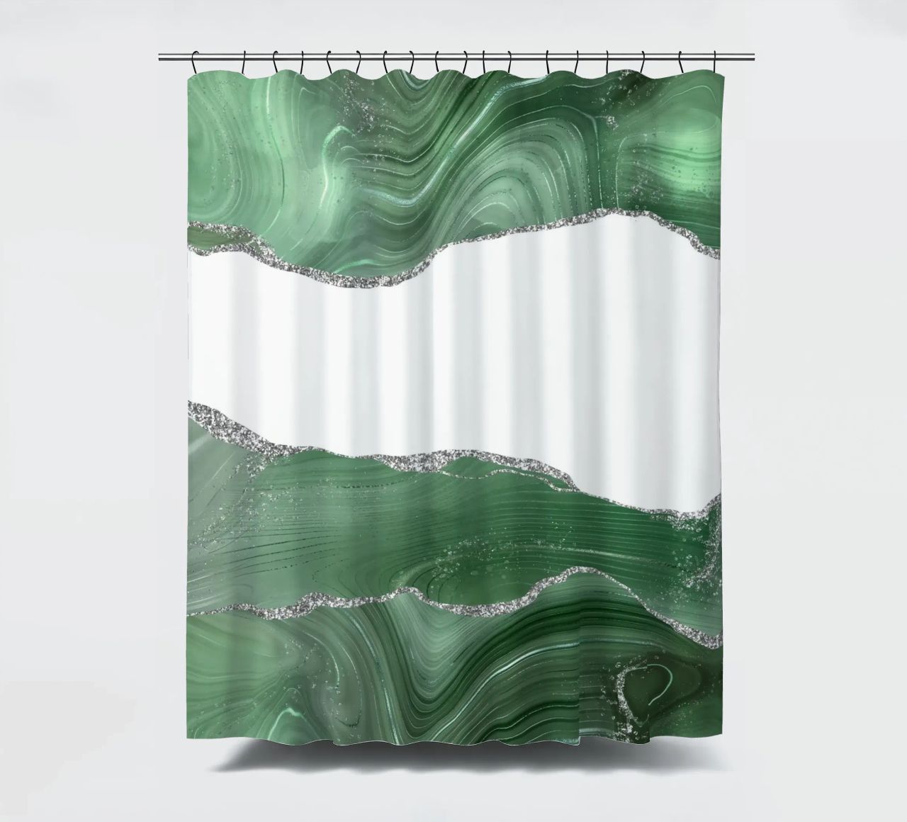 Agata salvia e argento Texture 05 tenda da doccia da Gemstone Textures