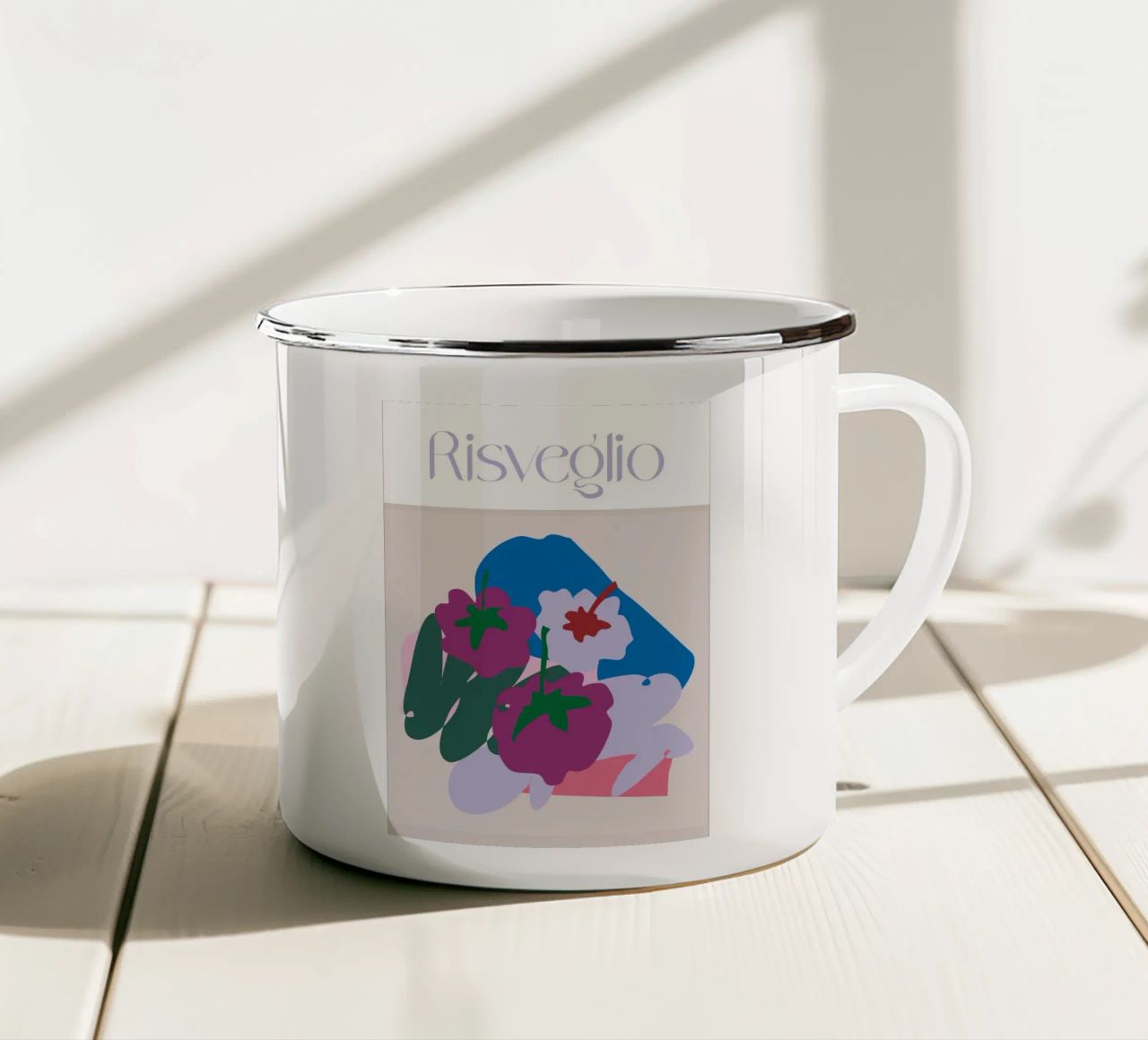 Risveglio tazza in smalto da Silvaya