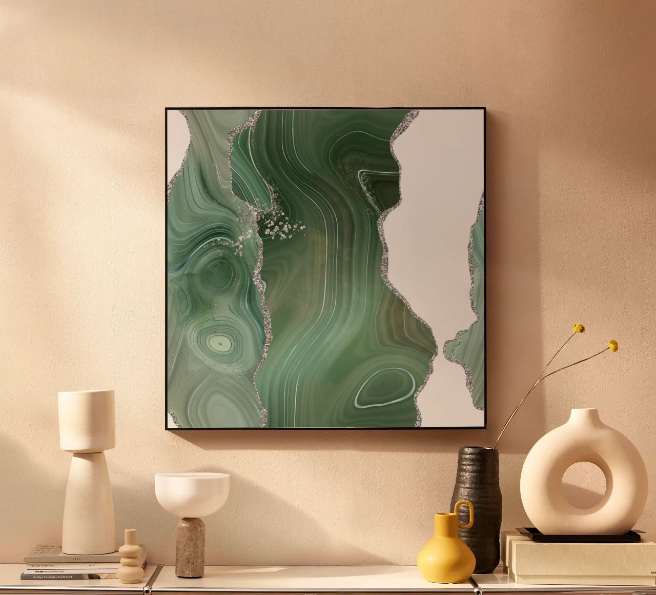 Agata salvia e argento Texture 08 plexiglass da Gemstone Textures