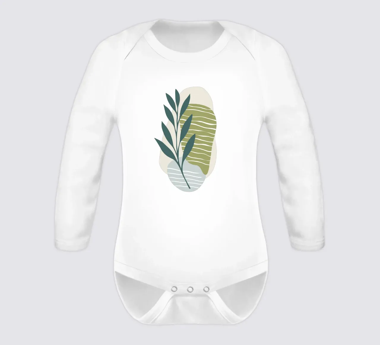 Astratto botanico moderno body neonato maniche lunghe da Kiroiharu