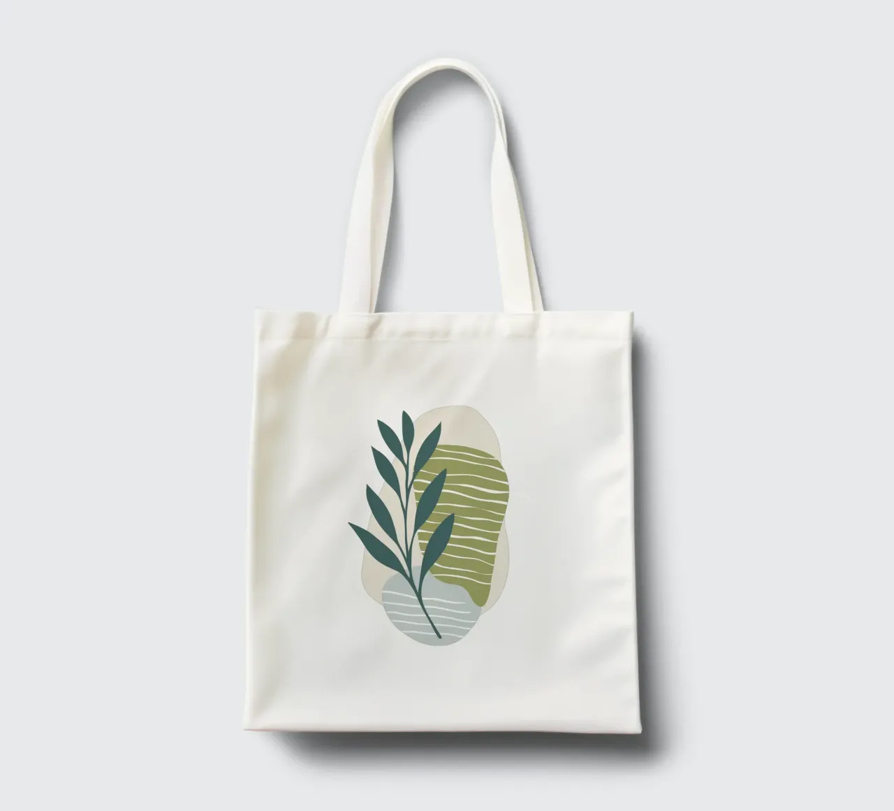 Astratto botanico moderno borsa in juta da Kiroiharu