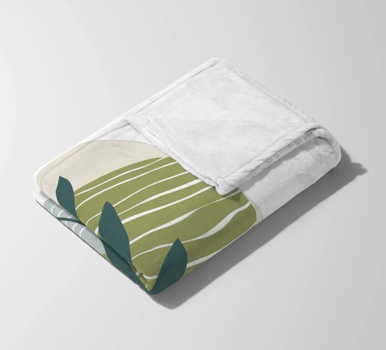 Astratto botanico moderno coperta in pile da Kiroiharu