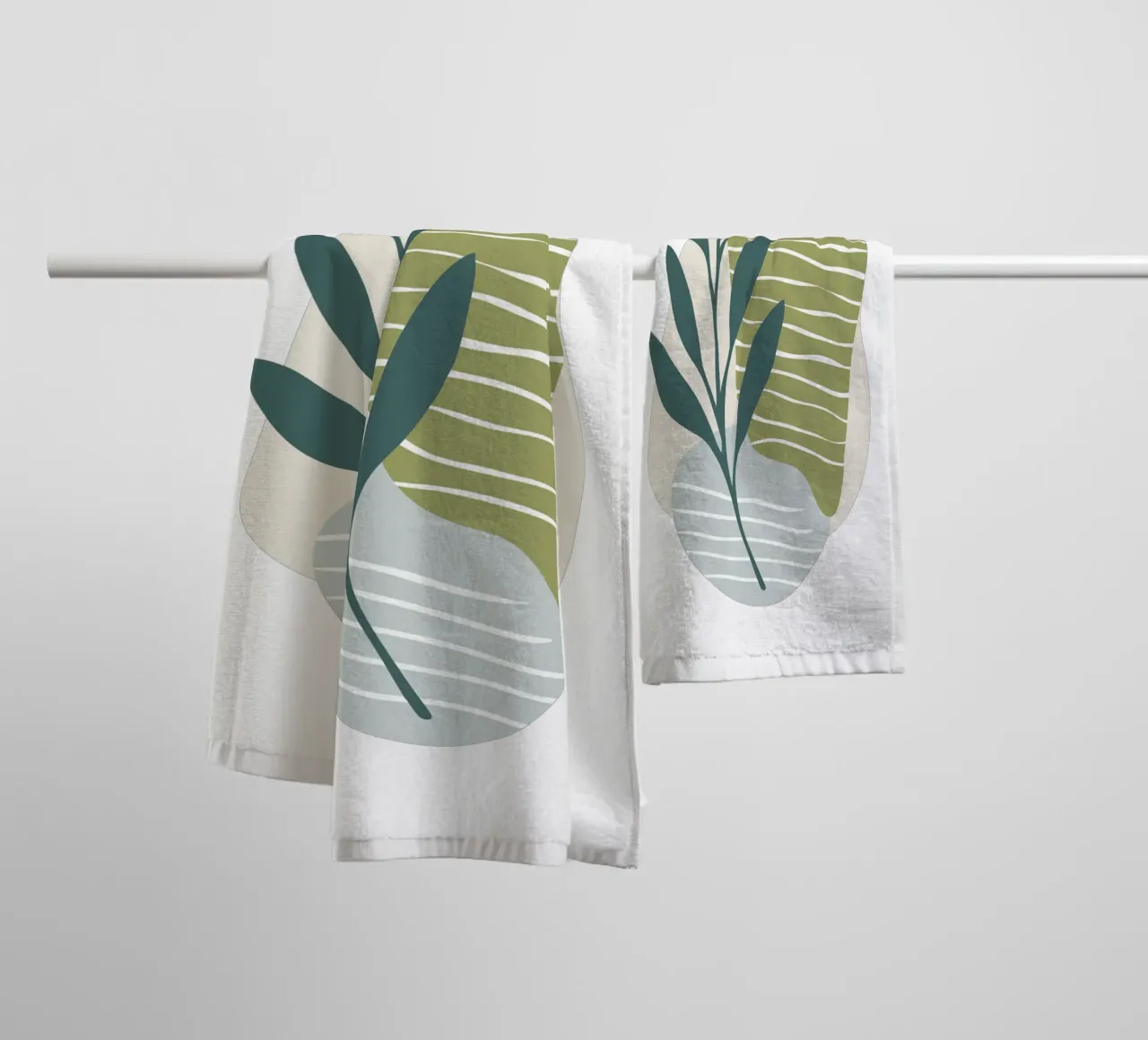 Astratto botanico moderno asciugamano da bagno da Kiroiharu