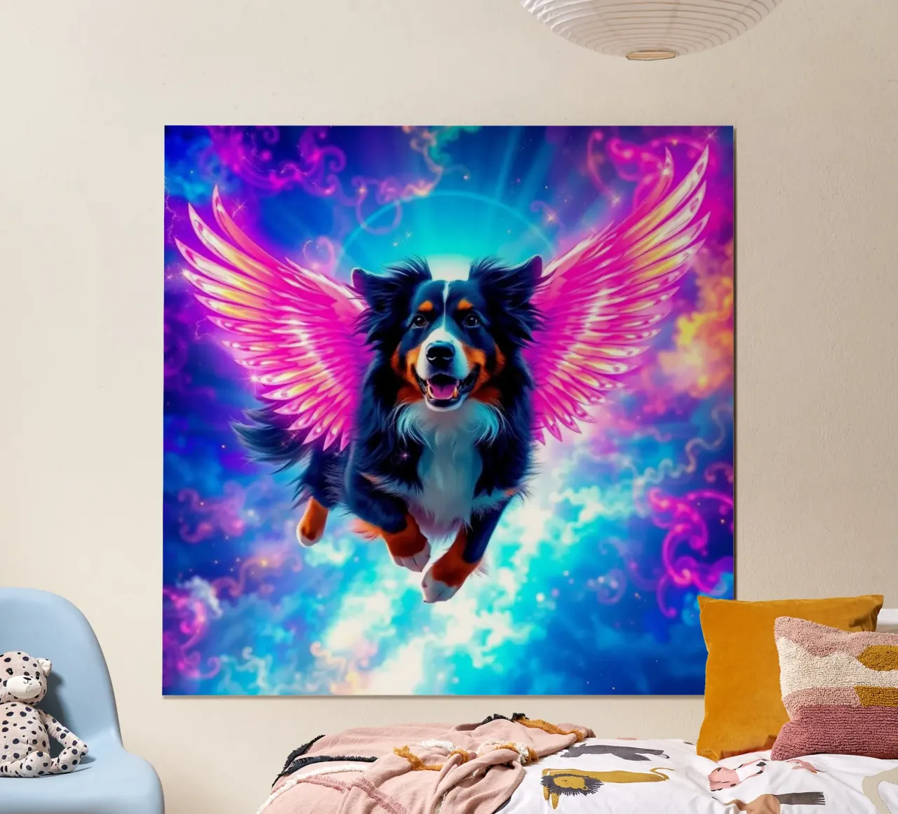 Un angelo del cielo #13 poster con telaio in legno da Yumis.Beargang.and.Me