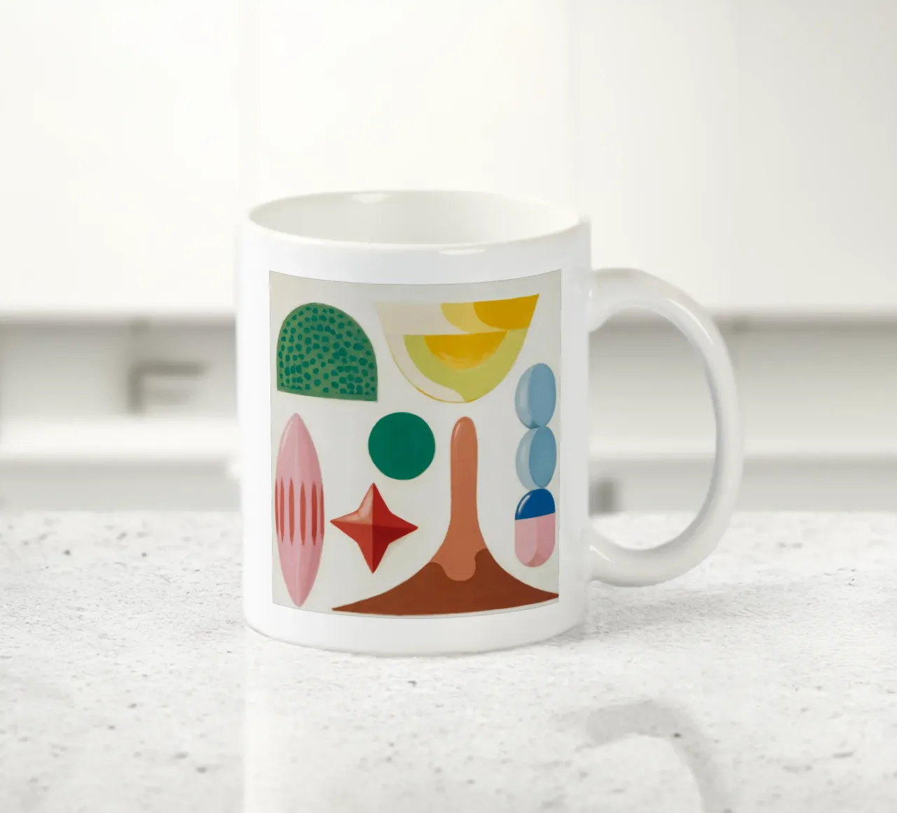 Vibrant Forms ceramic mug by Lunar Templar