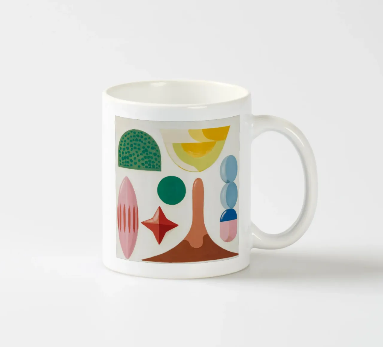 Vibrant Forms ceramic mug by Lunar Templar