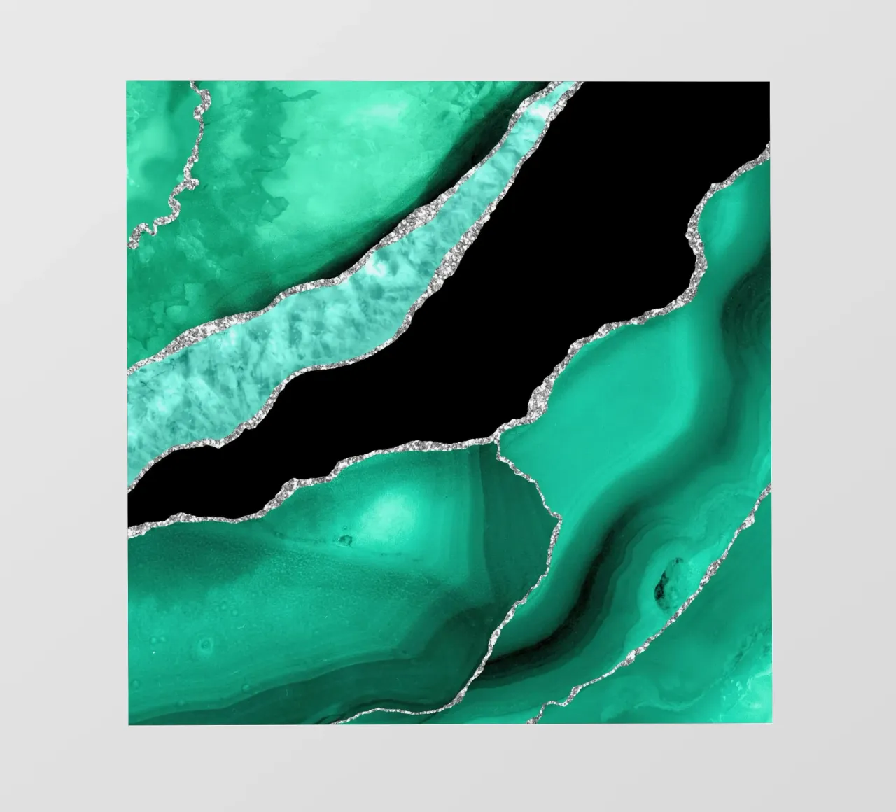 Meeresschaum & Silber Achat Textur 01 PVC Plane von Gemstone Textures