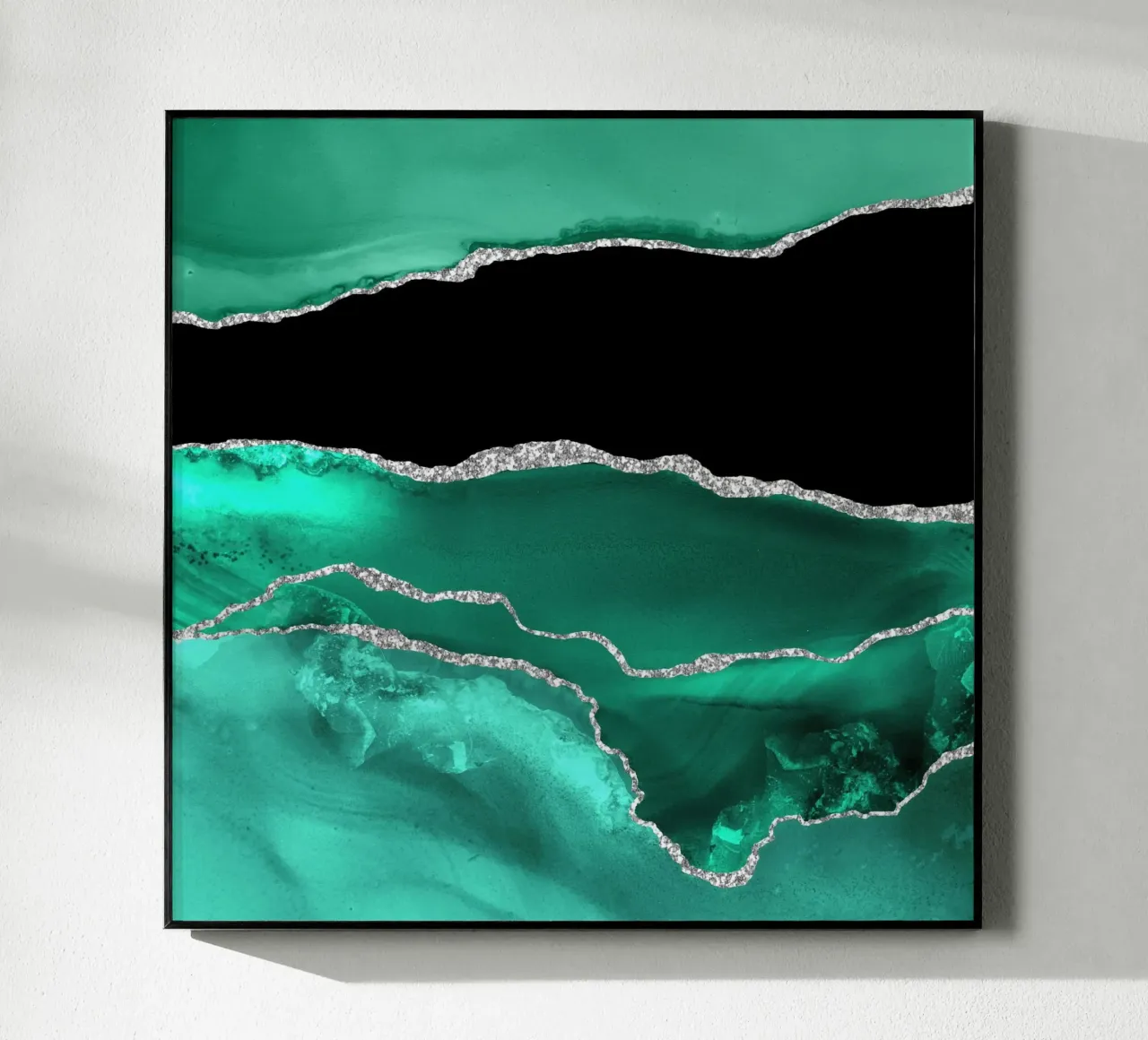 Meeresschaum & Silber Achat Textur 03 Acryl-Glas von Gemstone Textures