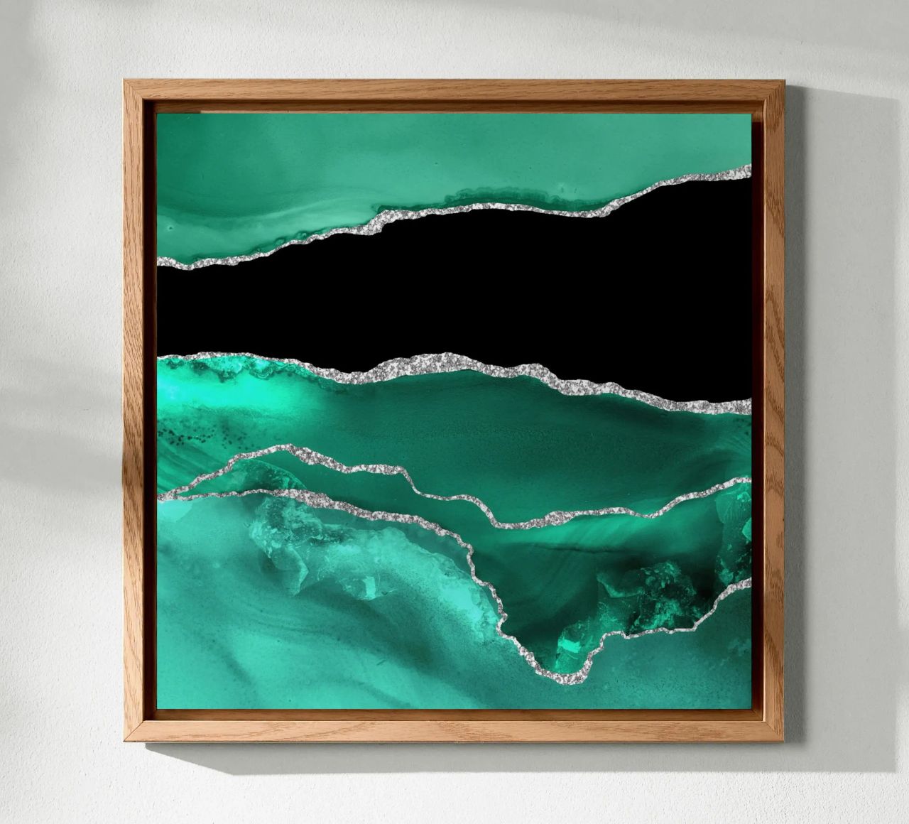 Texture Agata Argento e Verde Mare 03 alluminio dibond da Gemstone Textures
