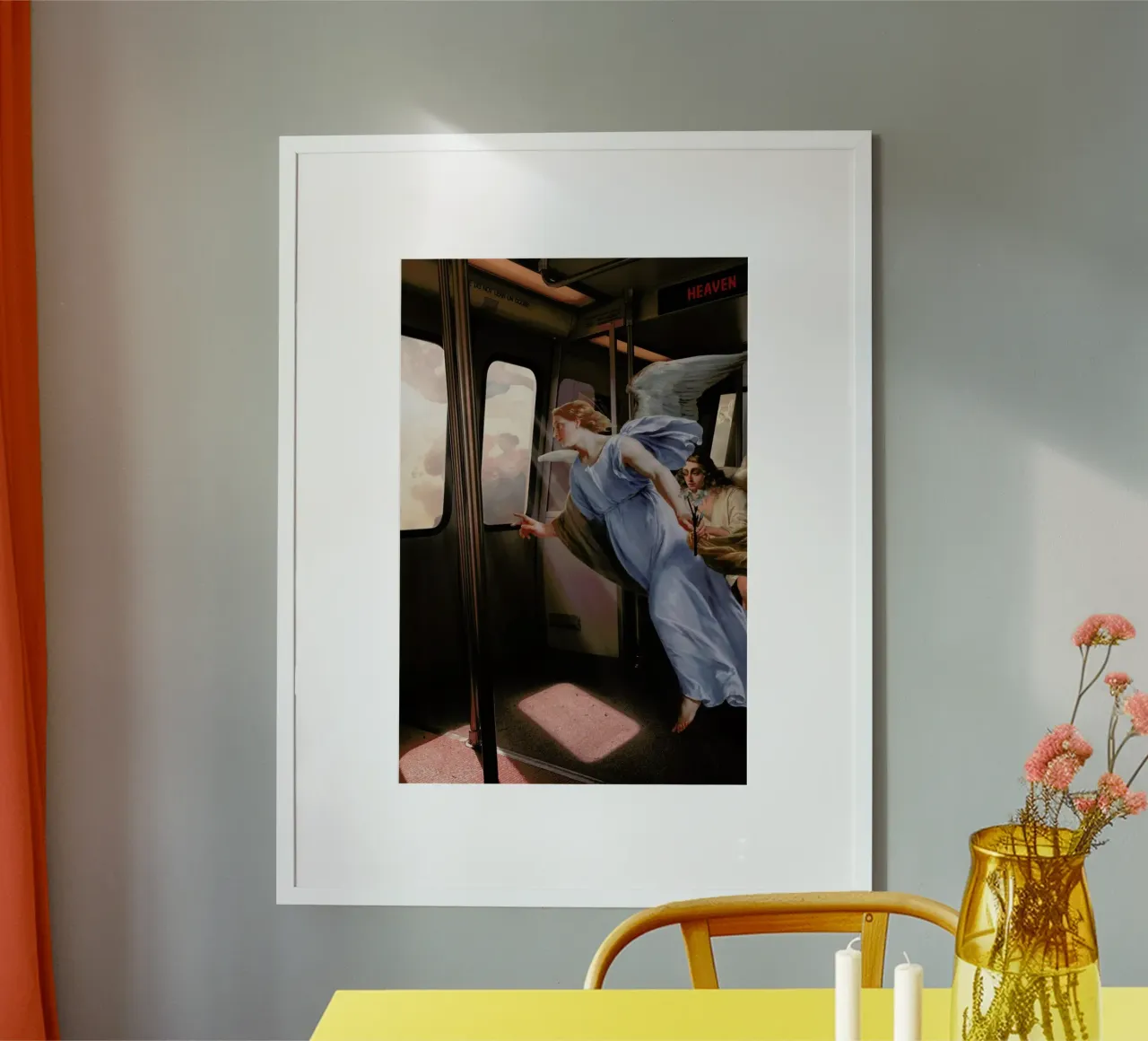 Last Stop Heaven poster con telaio in alluminio da Jonas Loose