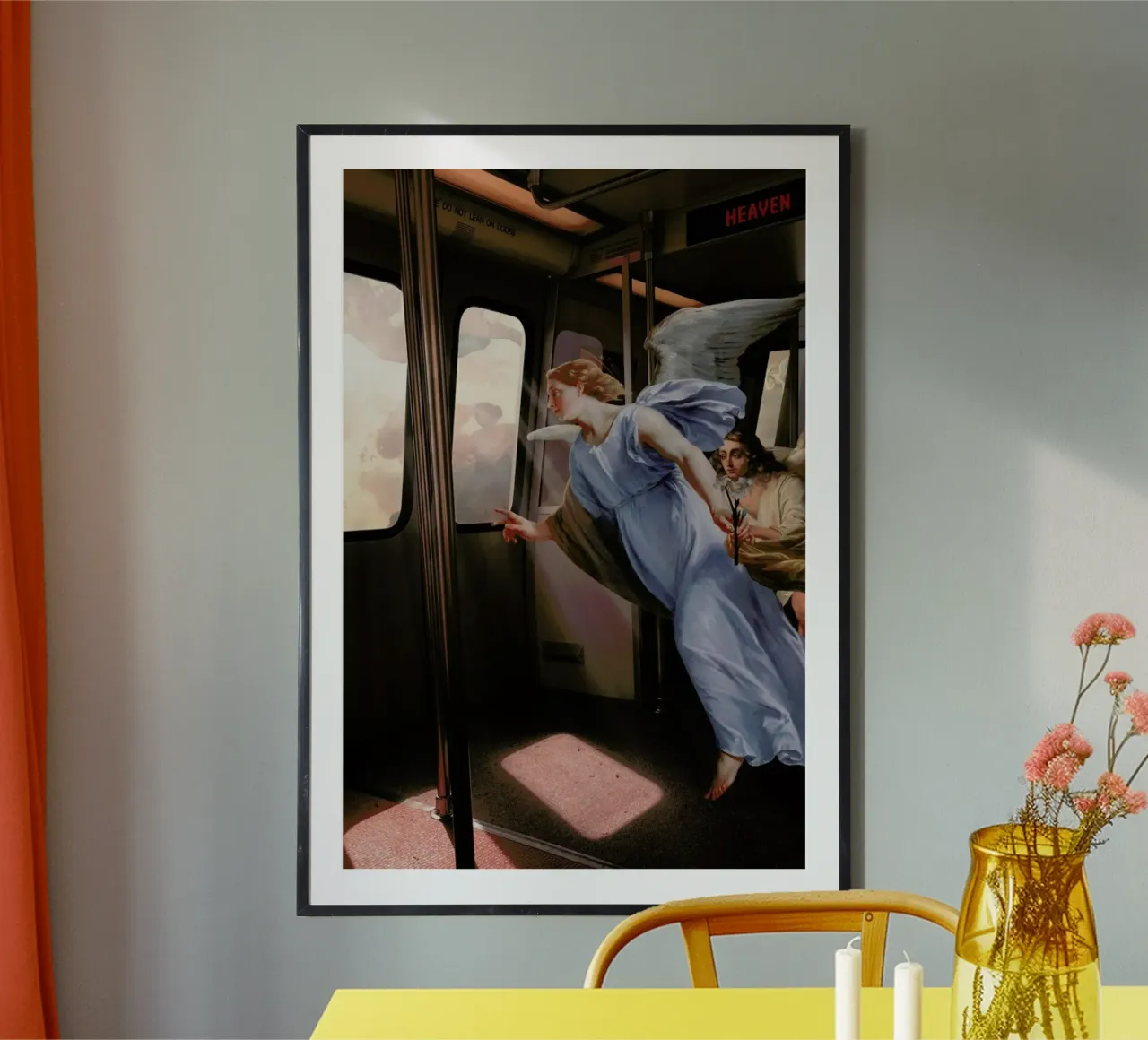 Last Stop Heaven poster con telaio in alluminio da Jonas Loose