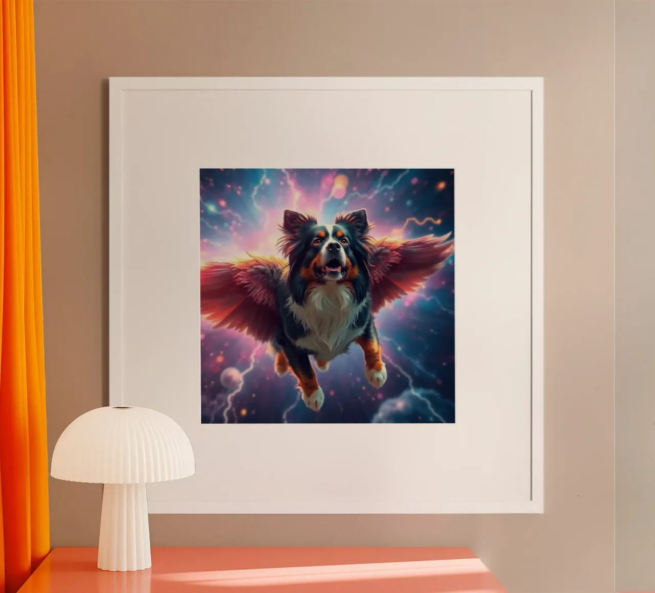 Un angelo del cielo #14 poster con telaio in legno da Yumis.Beargang.and.Me