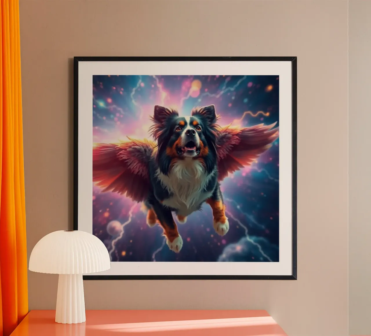 Un angelo del cielo #14 poster con telaio in legno da Yumis.Beargang.and.Me