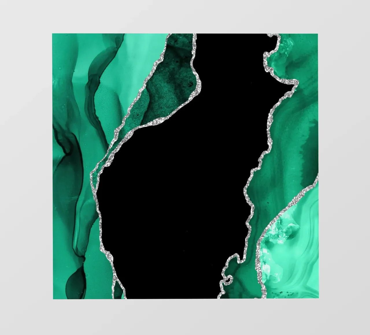 Meeresschaum & Silber Achat Textur 04 PVC Plane von Gemstone Textures