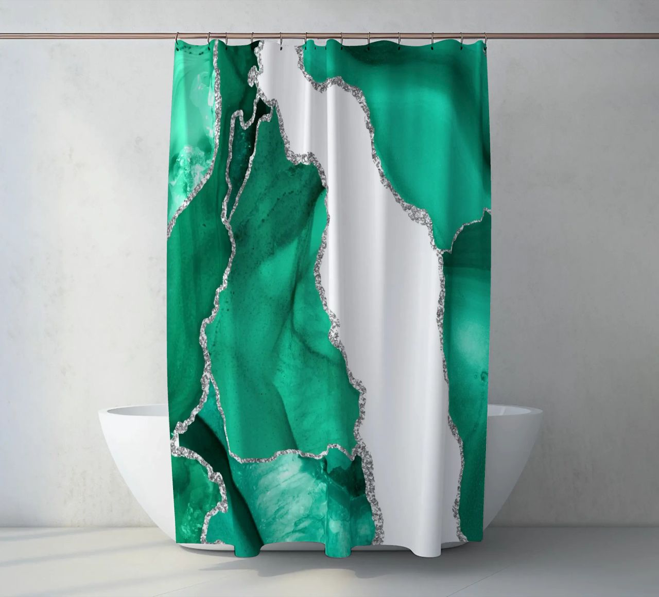Agata mare e argento Texture 05 tenda da doccia da Gemstone Textures