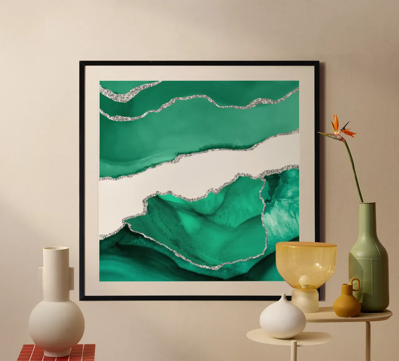 Seafoam y Ágata Plateada Textura 06 hahnemühle de Gemstone Textures