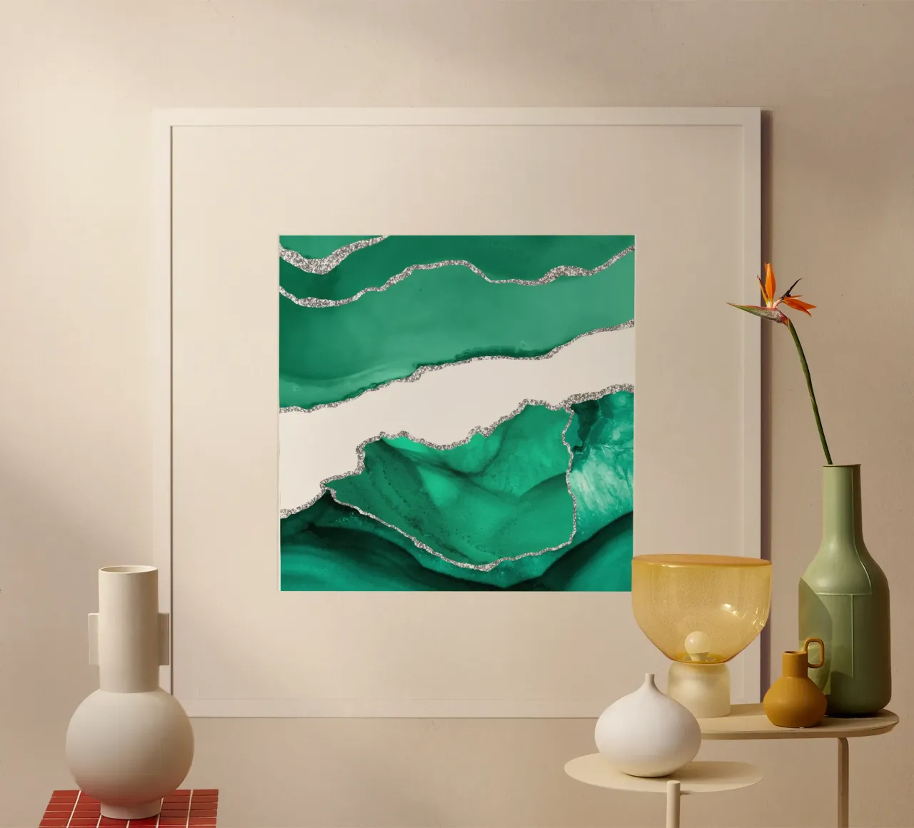 Seafoam y Ágata Plateada Textura 06 hahnemühle de Gemstone Textures