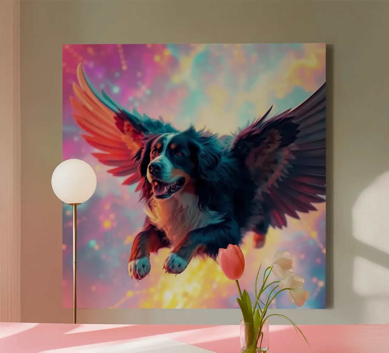 Een engel uit de hemel #15 canvas met Baklijst van Yumis.Beargang.and.Me