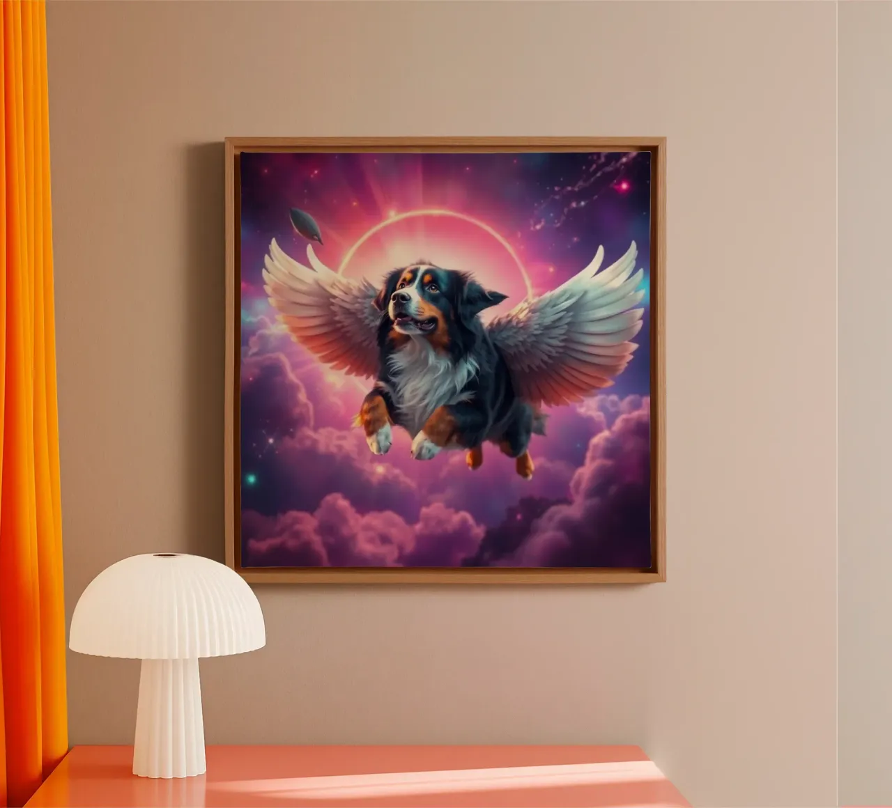 Ein Engel des Himmels #16 Leinwand mit Schattenfugenrahmen von Yumis.Beargang.and.Me