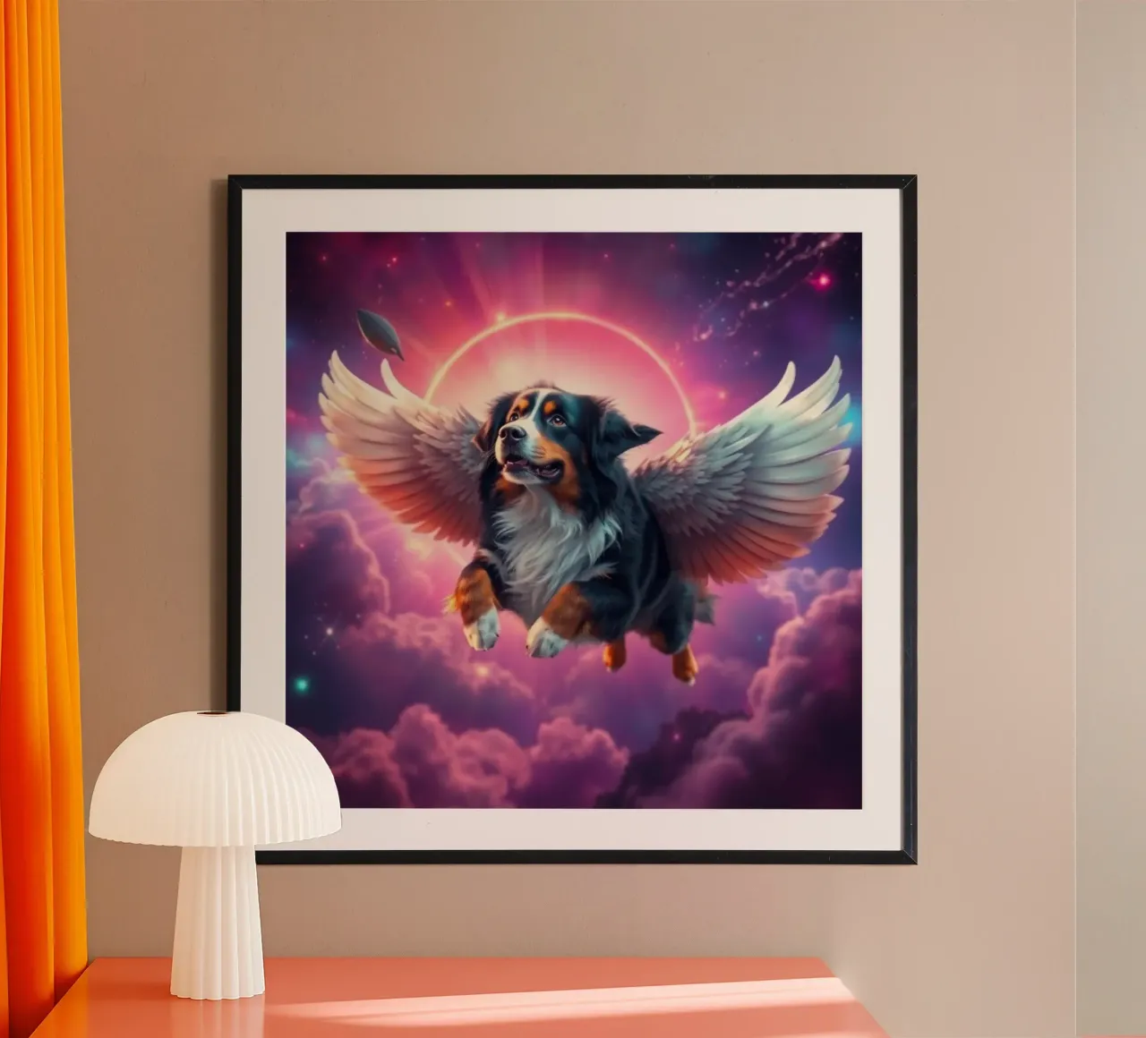 Un angelo del cielo #16 poster con telaio in legno da Yumis.Beargang.and.Me