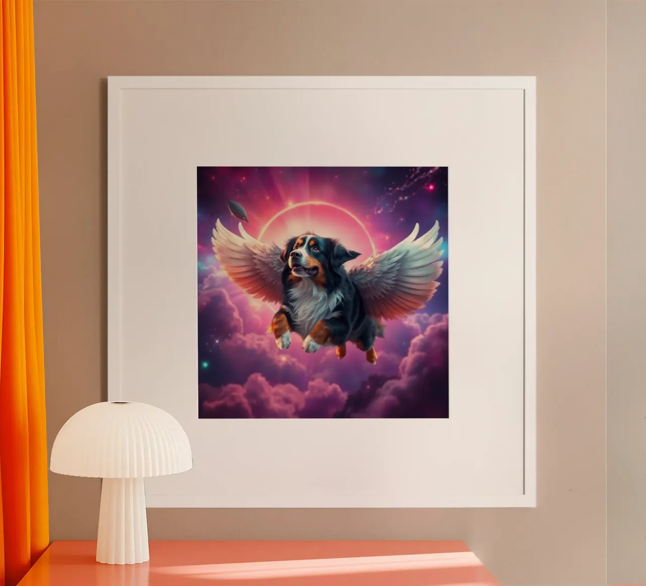 Un angelo del cielo #16 poster con telaio in legno da Yumis.Beargang.and.Me