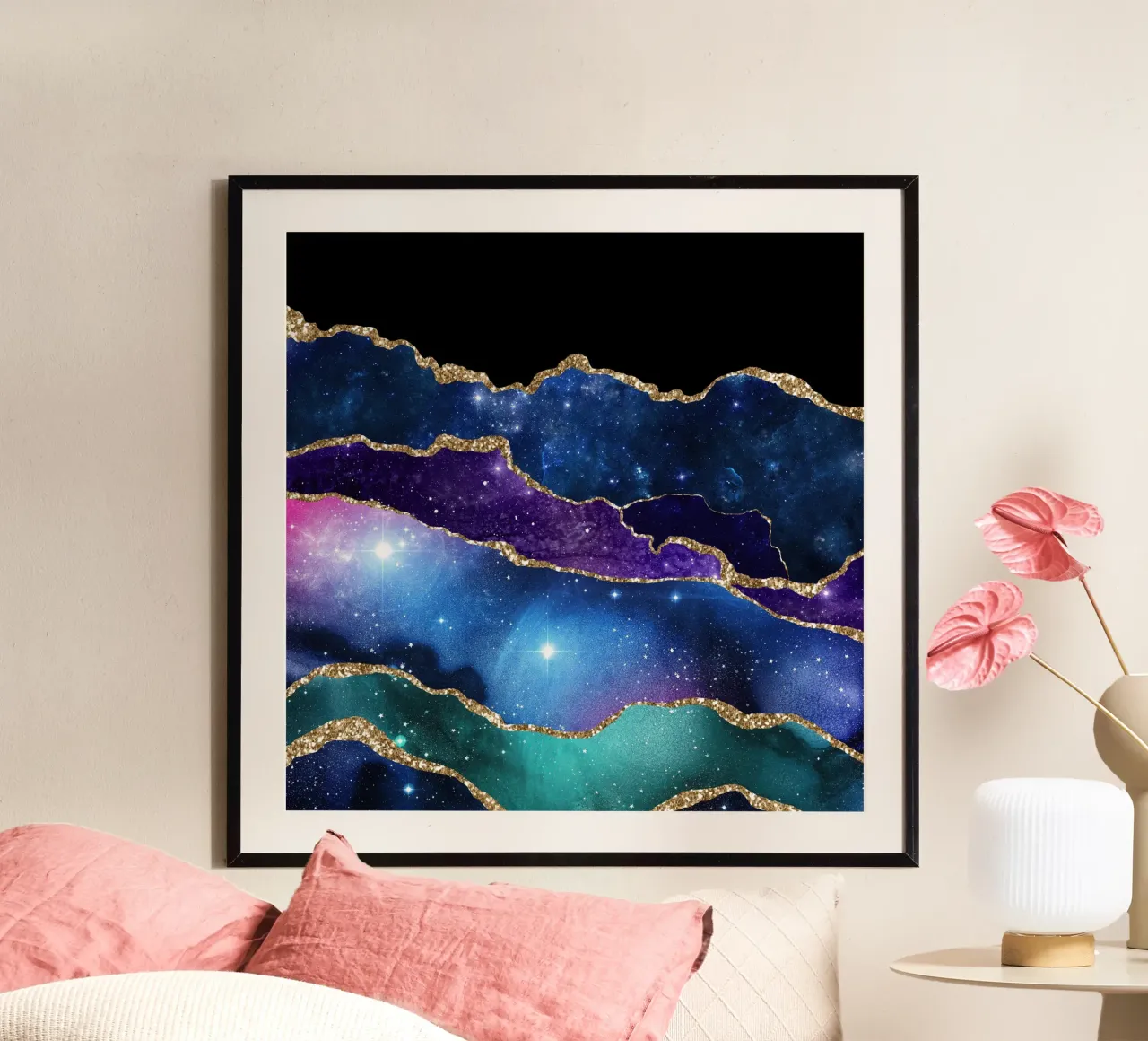 Starry Agate Texture 02 poster by Gemstone Textures