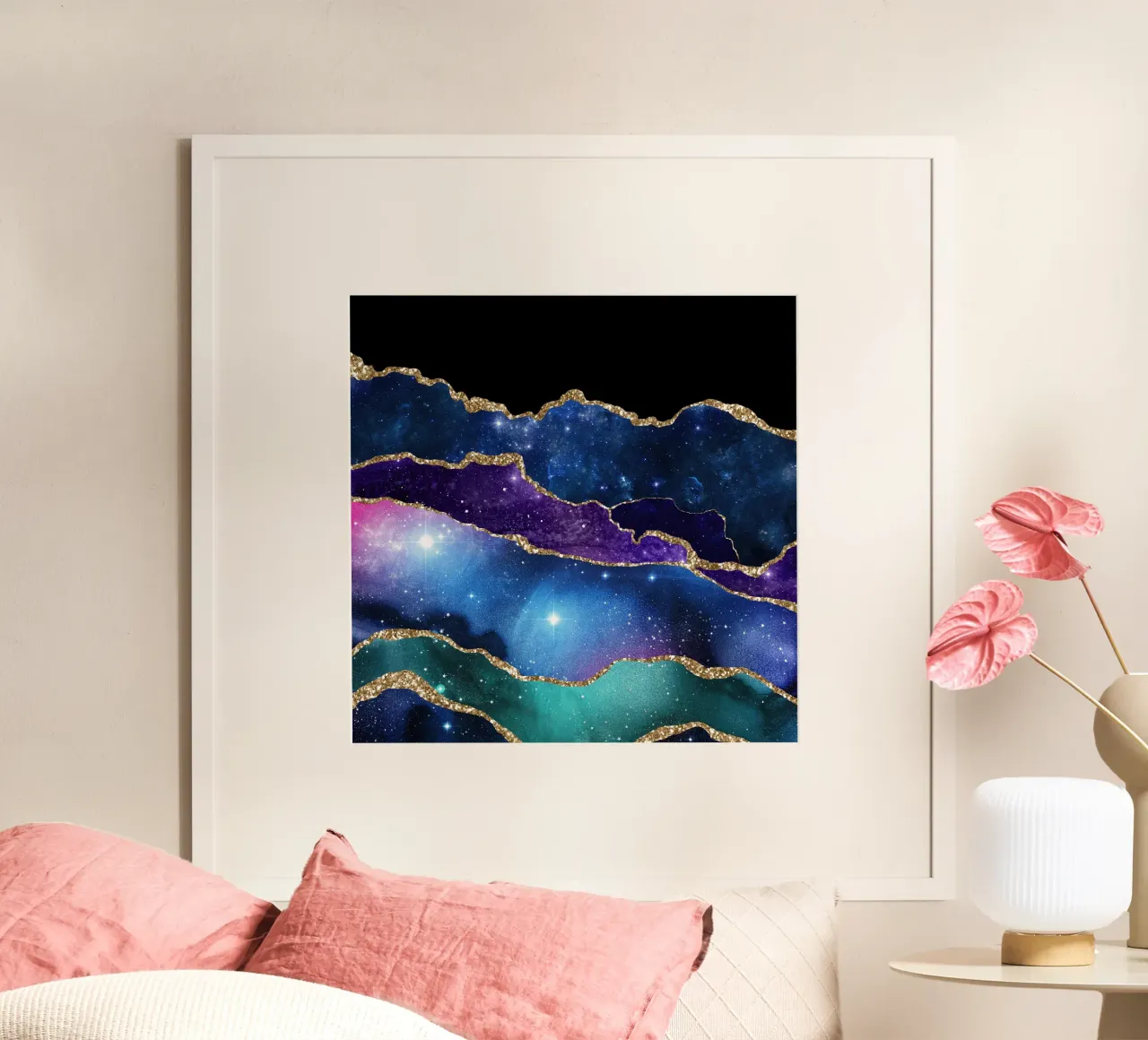 Starry Agate Texture 02 poster by Gemstone Textures