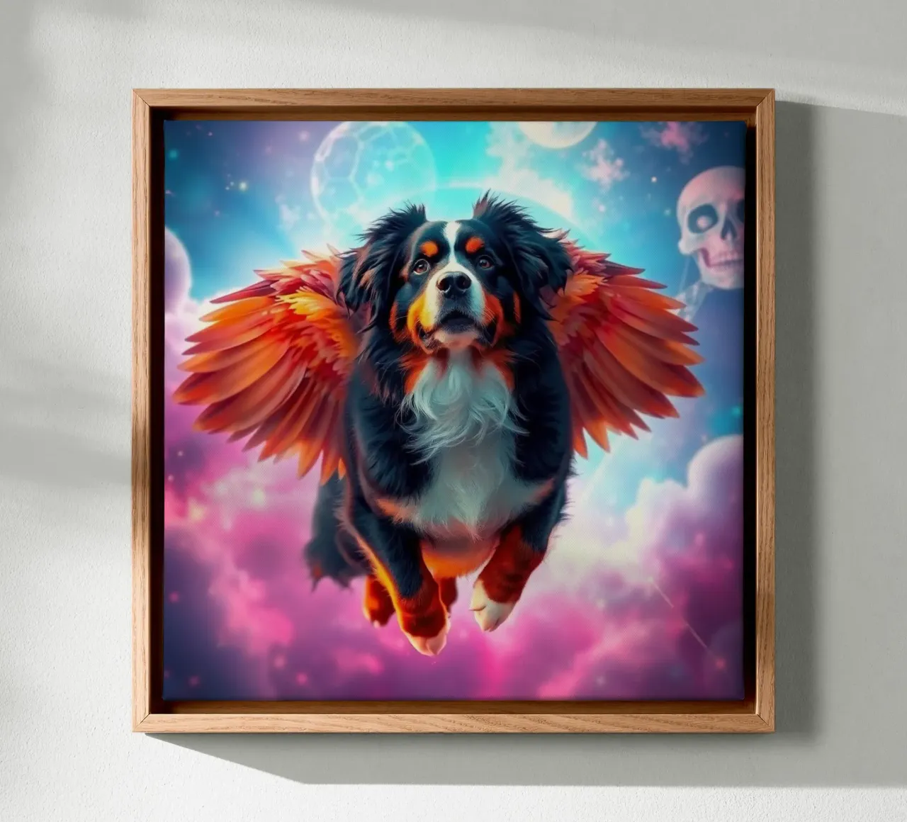 Ein Engel des Himmels #18 Leinwand mit Schattenfugenrahmen von Yumis.Beargang.and.Me