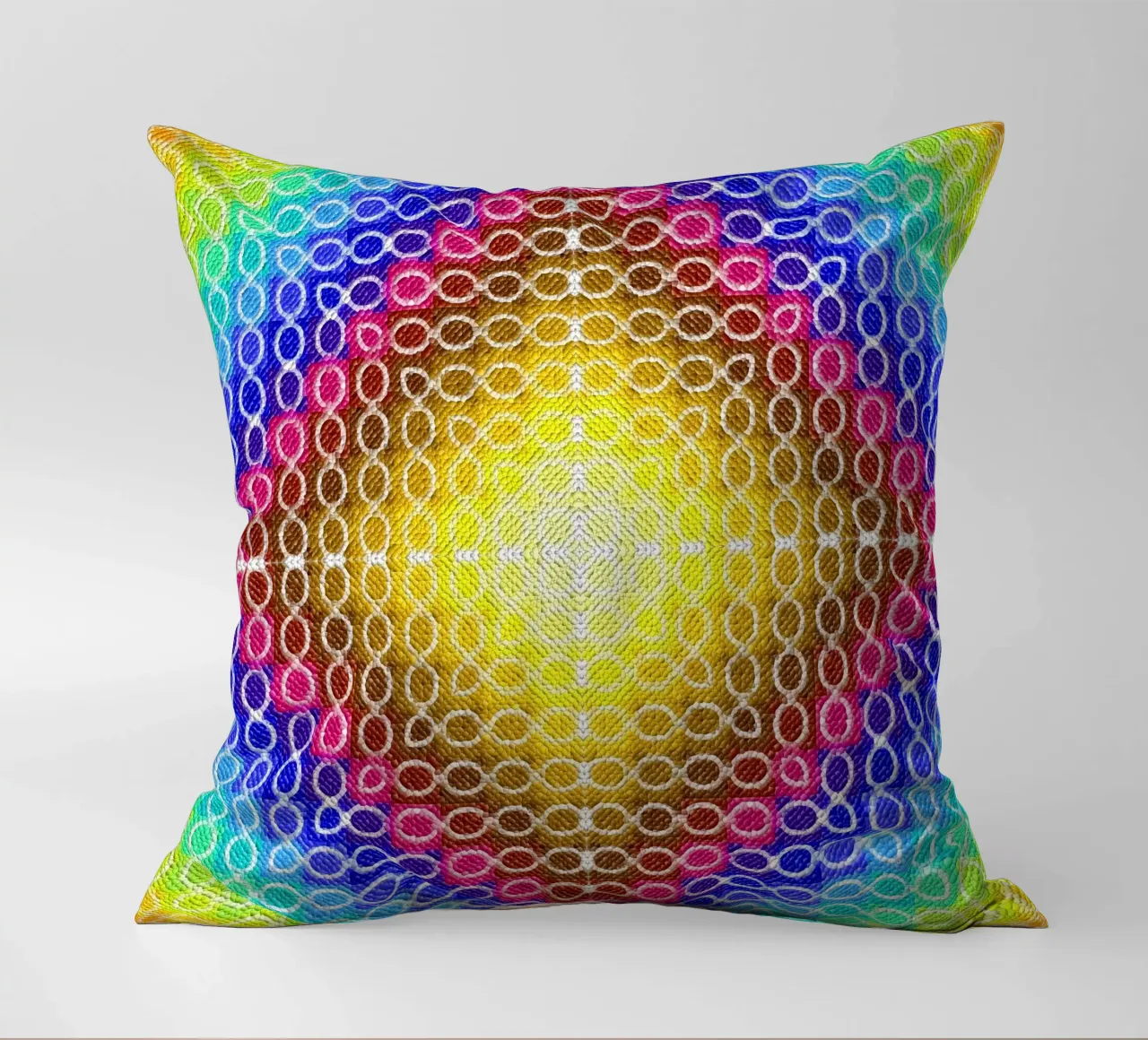 Caleidoscopio MOSAIK nei colori dell'arcobaleno cuscino da Gürsel Yesil Digital Art