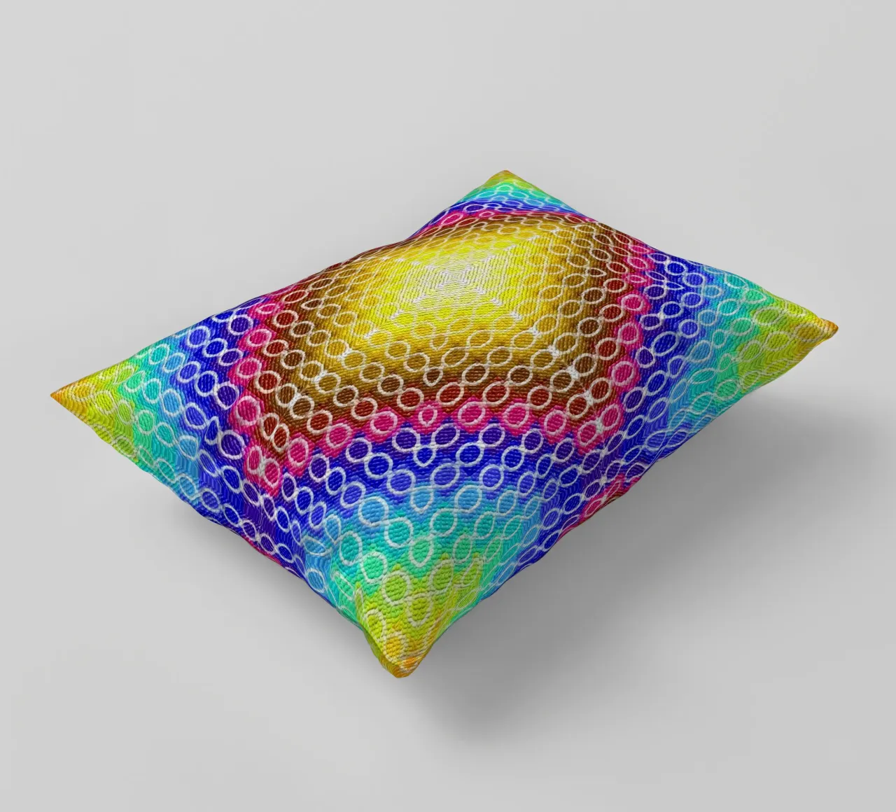Caleidoscopio MOSAIK nei colori dell'arcobaleno cuscino da Gürsel Yesil Digital Art