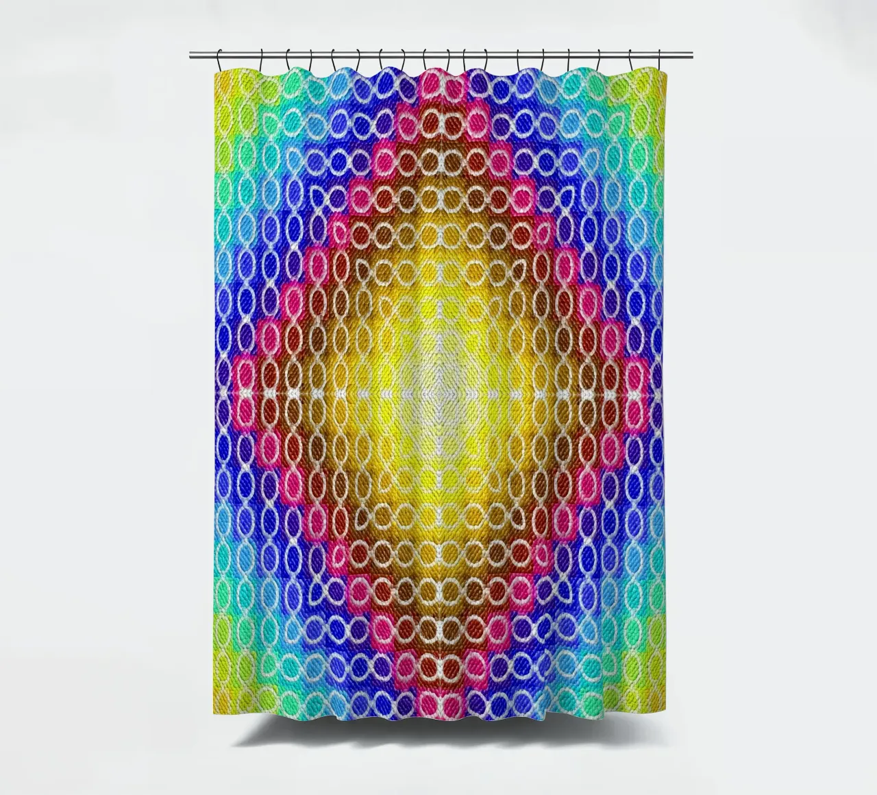 Kaléidoscope MOSAÏQUE aux couleurs de l'arc-en-ciel rideau de douche de Gürsel Yesil Digital Art