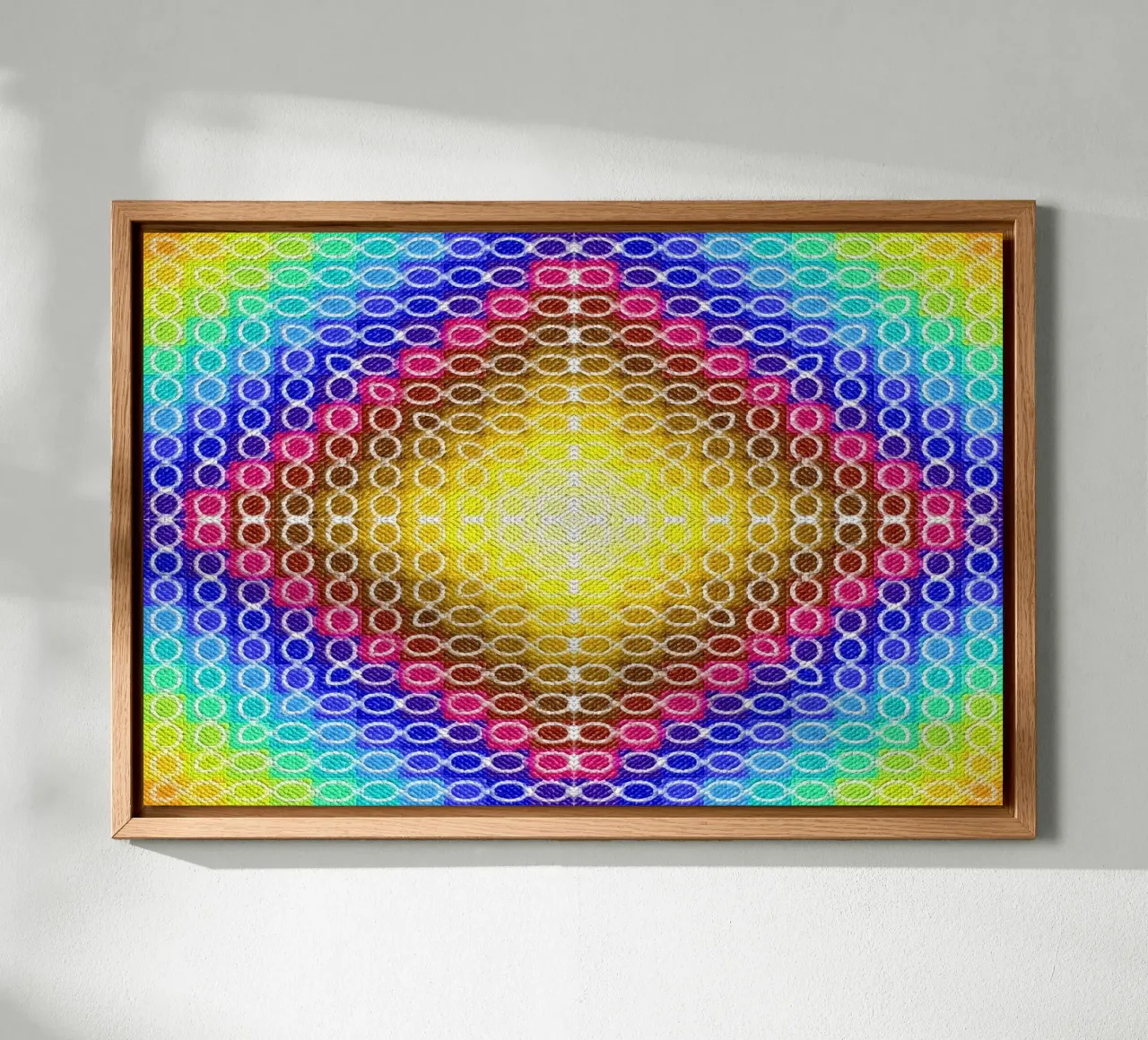 Caleidoscopio MOSAIK nei colori dell'arcobaleno tela con Cornice a cassetta da Gürsel Yesil Digital Art