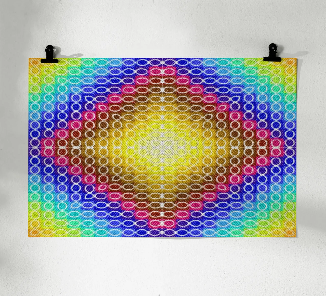 Caleidoscopio MOSAIK en los colores del arco iris hahnemühle de Gürsel Yesil Digital Art