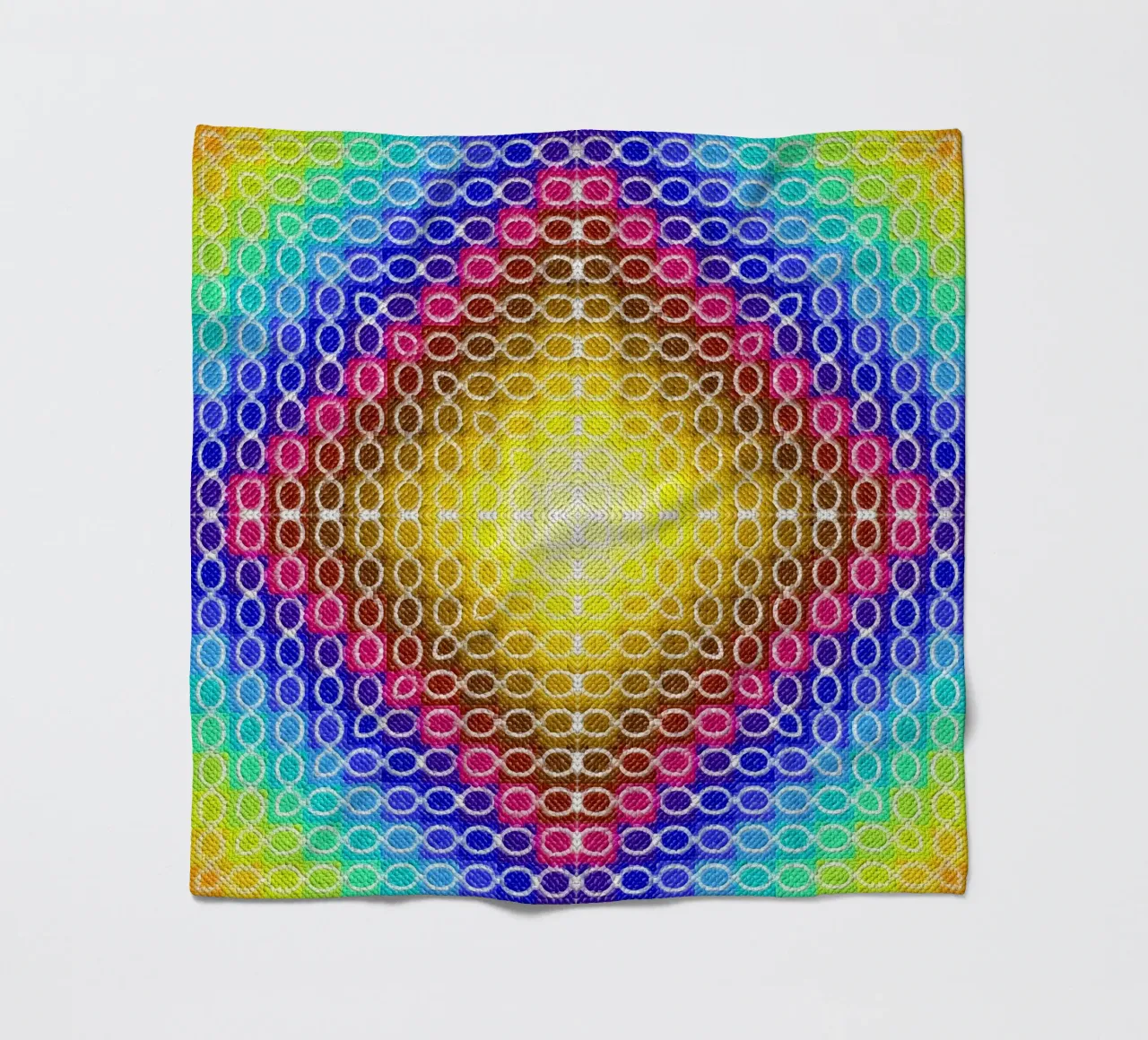 MOSAIK kaleidoscope in rainbow colours fleece blanket by Gürsel Yesil Digital Art