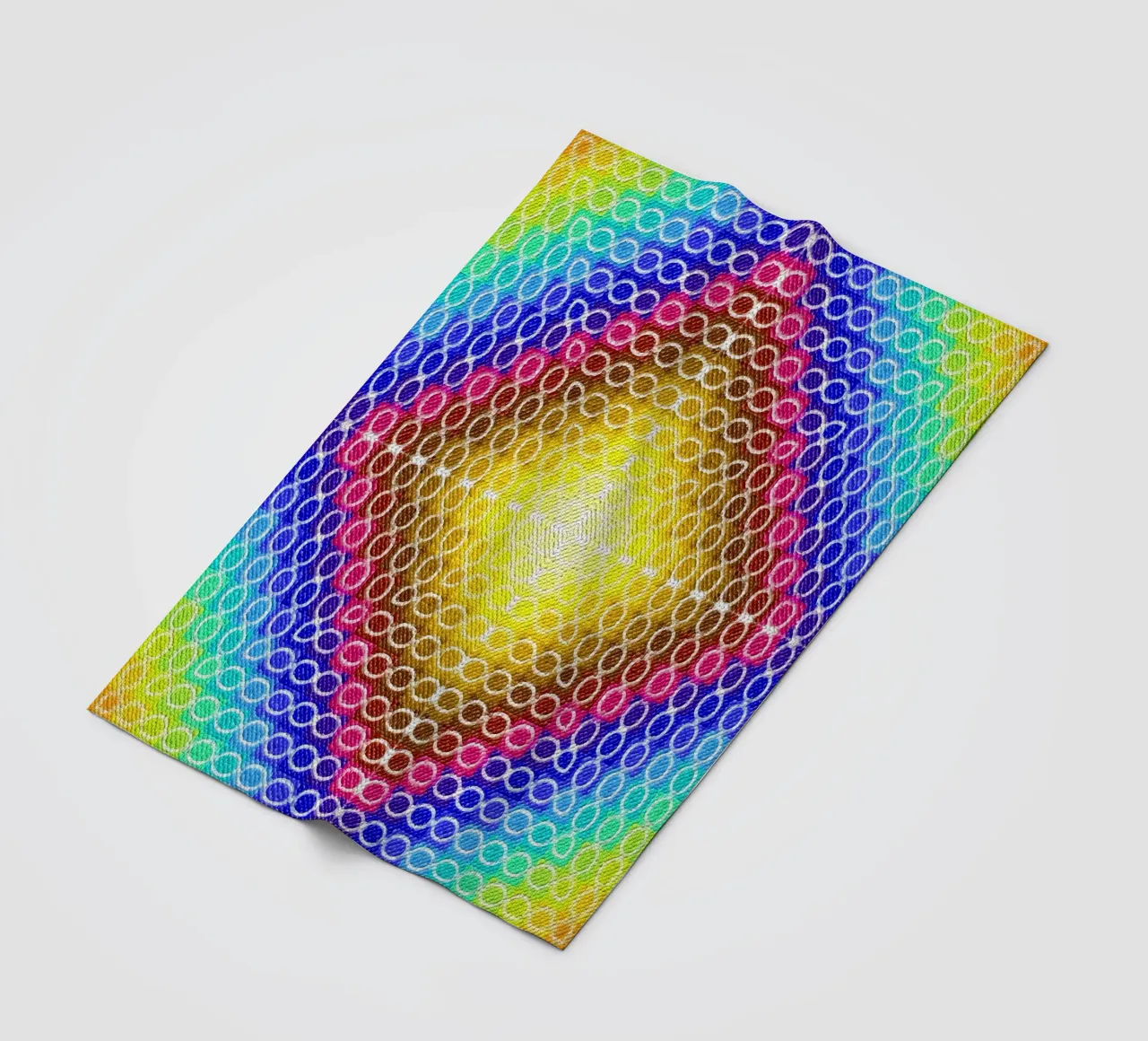 MOSAIK kaleidoscope in rainbow colours fleece blanket by Gürsel Yesil Digital Art