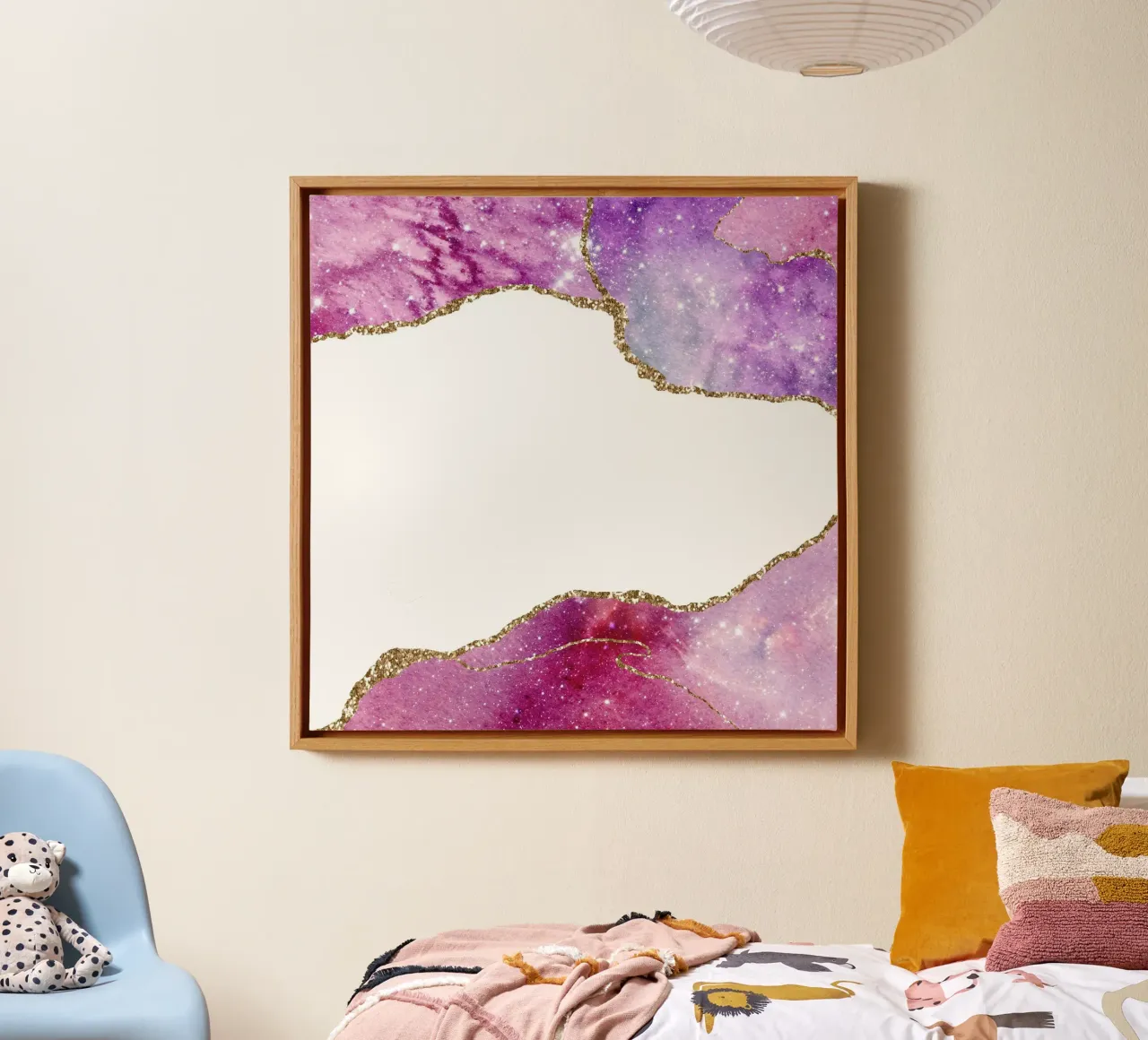 Starry Agate Texture 11 canvas with Floater frame by Gemstone Textures