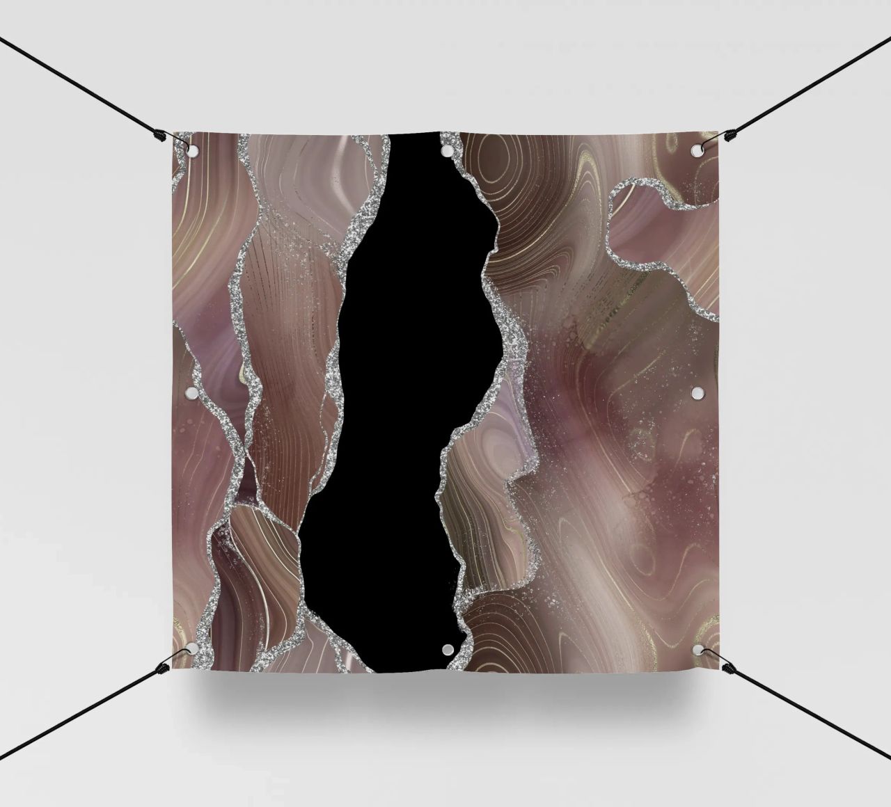 Agata glitterata taupe e argento Texture 01 telo in pvc da Gemstone Textures