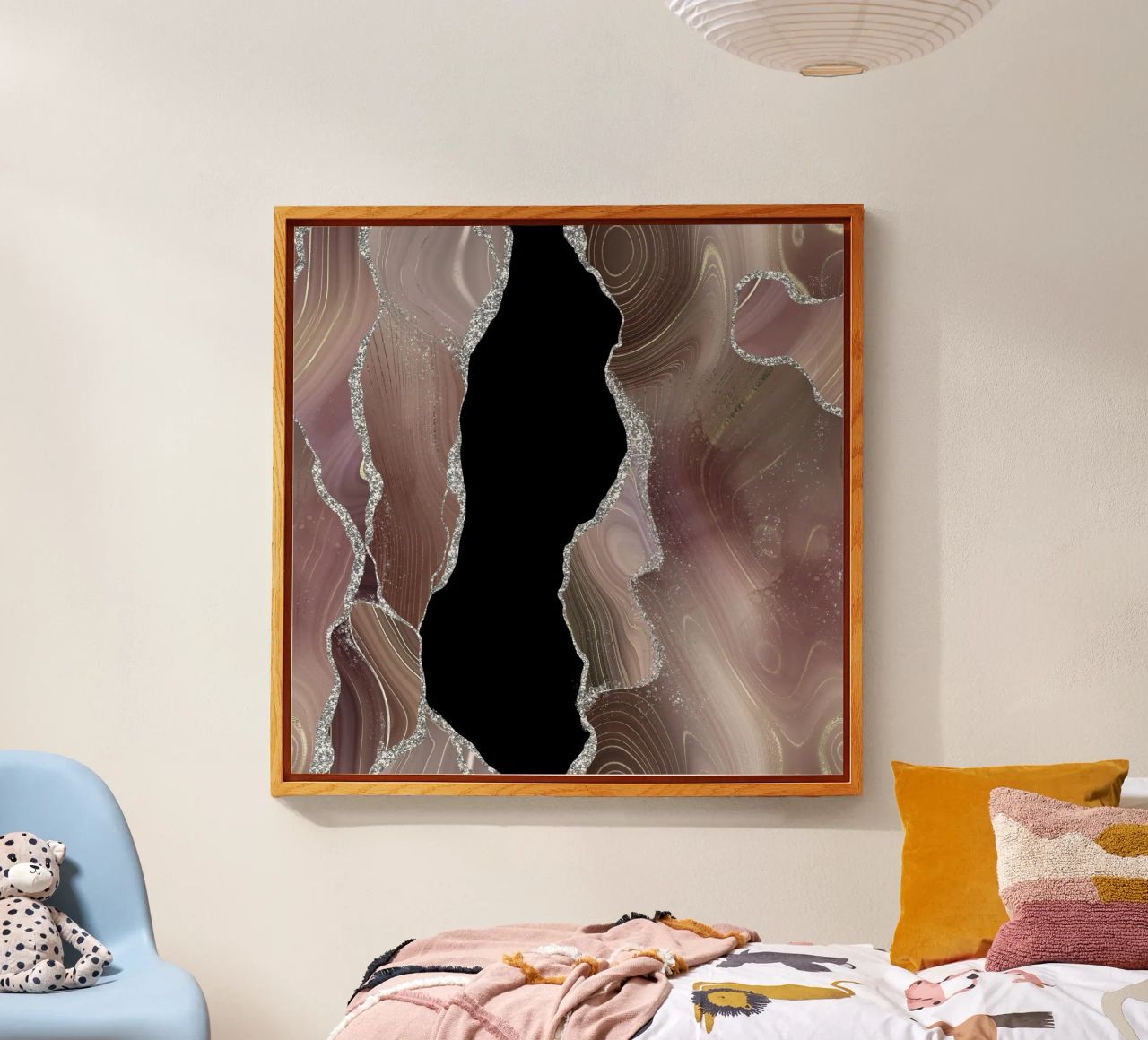 Agata glitterata taupe e argento Texture 01 plexiglass da Gemstone Textures
