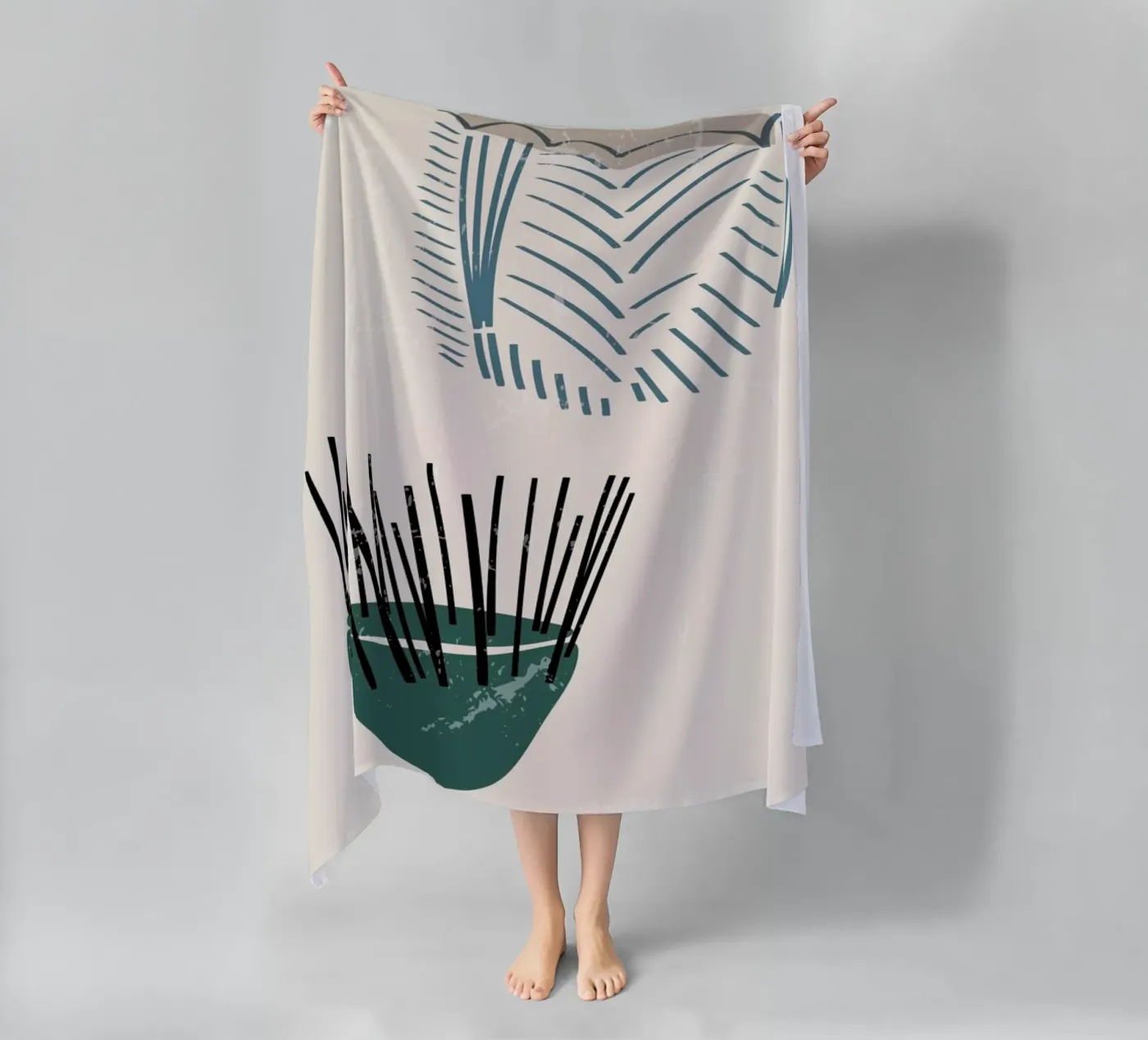 Weaving Baskets beach towel by Graphite